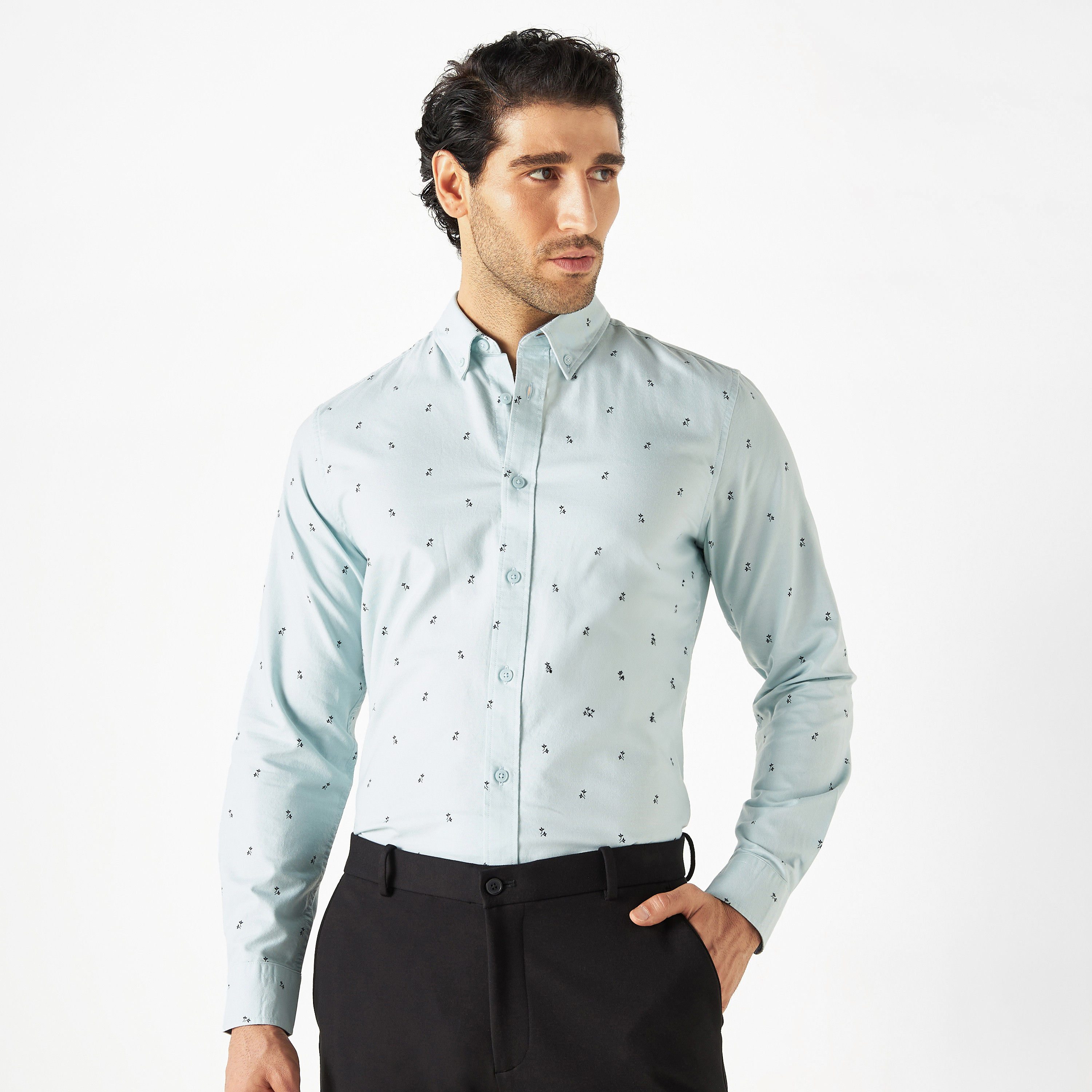 قميص بقصّة سليم وأكمام طويلة وطبعات-men-clothing-shirts-image-1