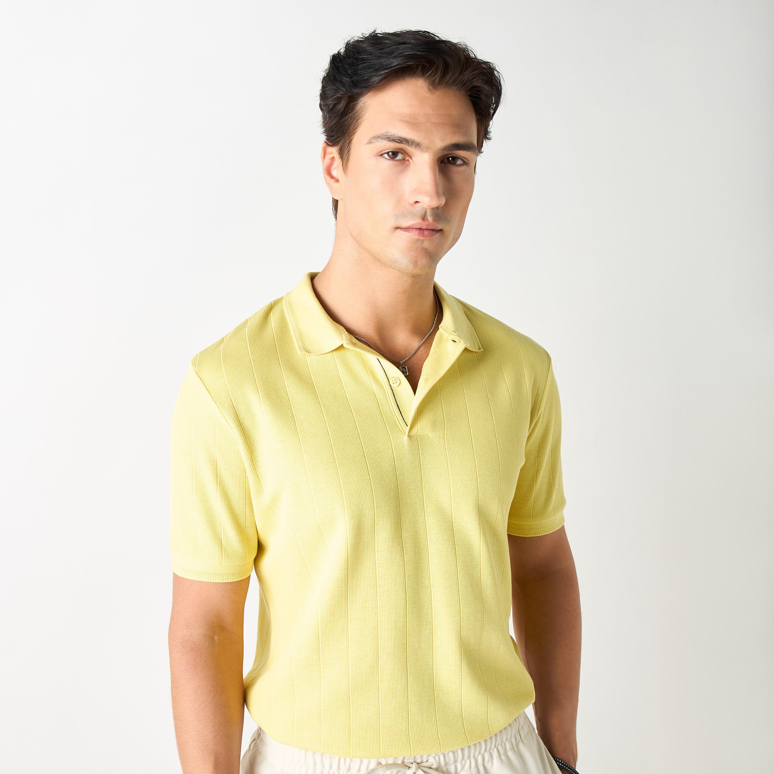 Striped Polo T-Shirt with Short Sleeves and Button Closure-men-clothing-tshirtsandpolos-polos-image-13