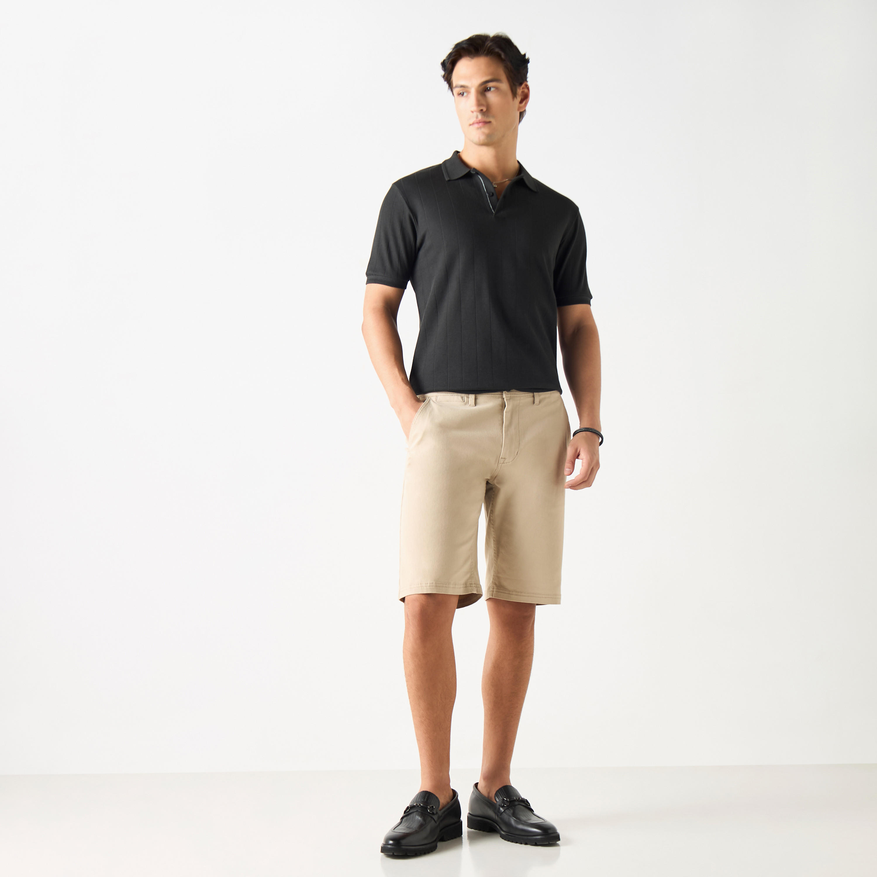 Striped Polo T-Shirt with Short Sleeves and Button Closure-men-clothing-tshirtsandpolos-polos-image-2