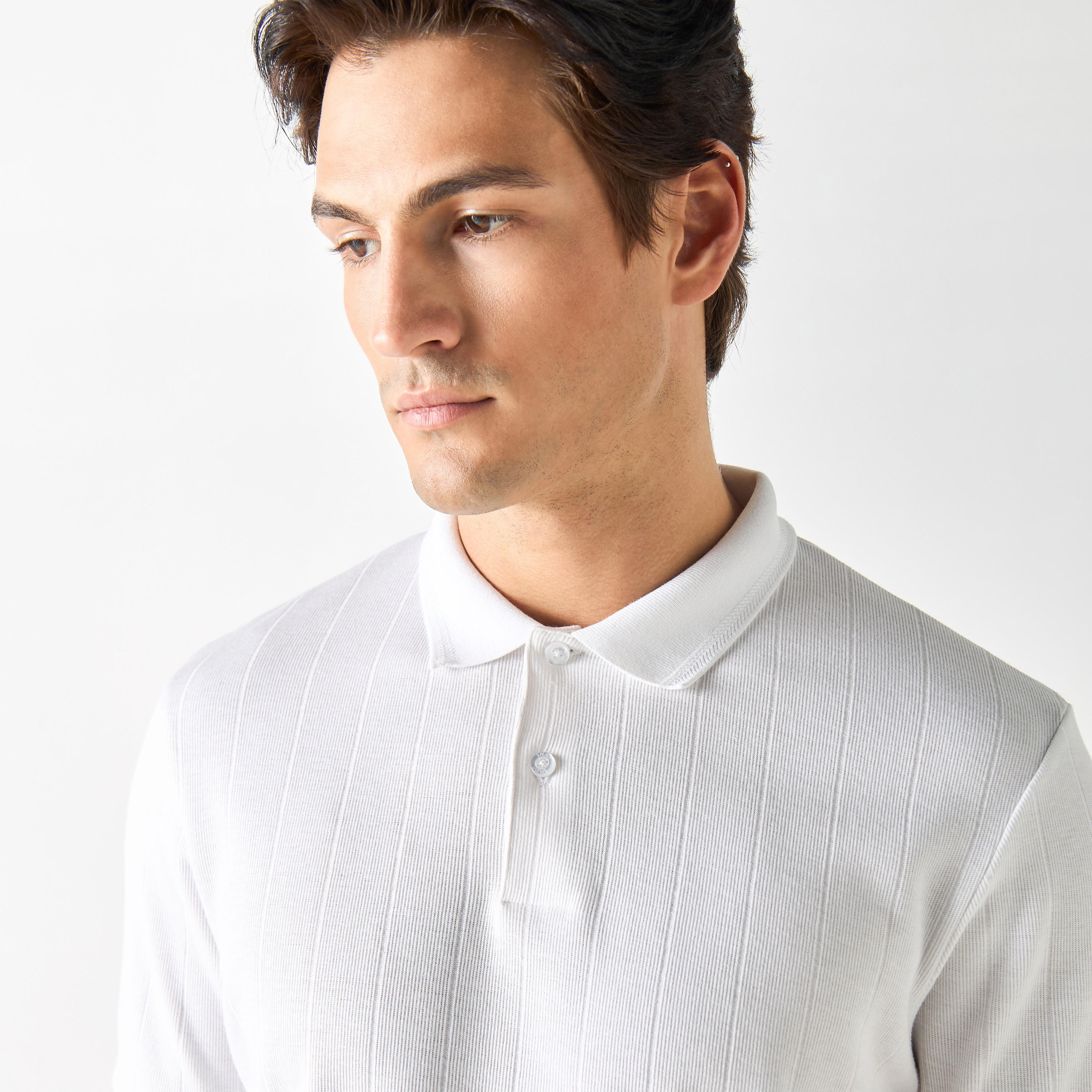 Striped Polo T-Shirt with Short Sleeves and Button Closure-men-clothing-tshirtsandpolos-polos-image-7