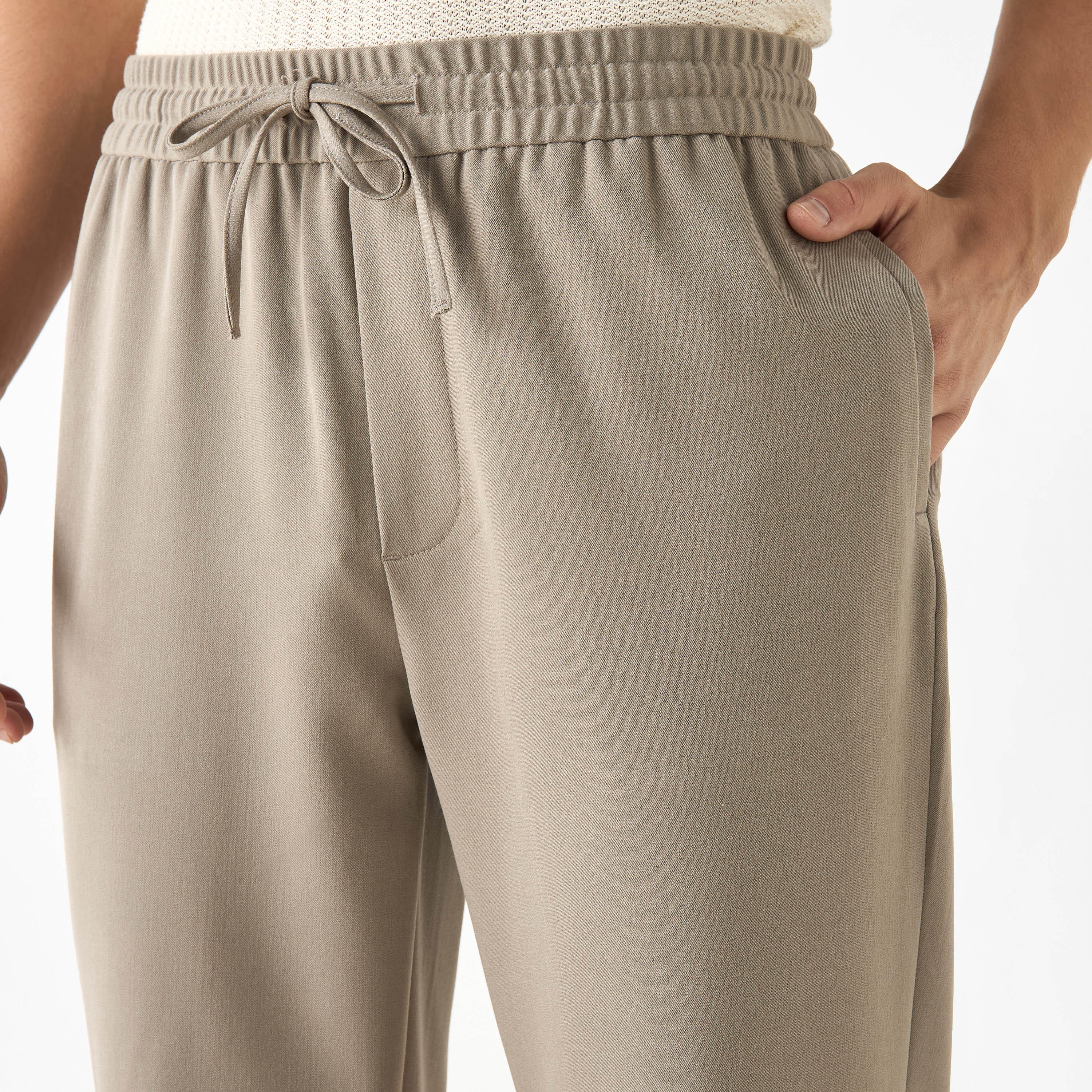Solid Regular Fit Pant with Flexi Waist and Pockets-men-clothing-trousersandchinos-trousers-image-4