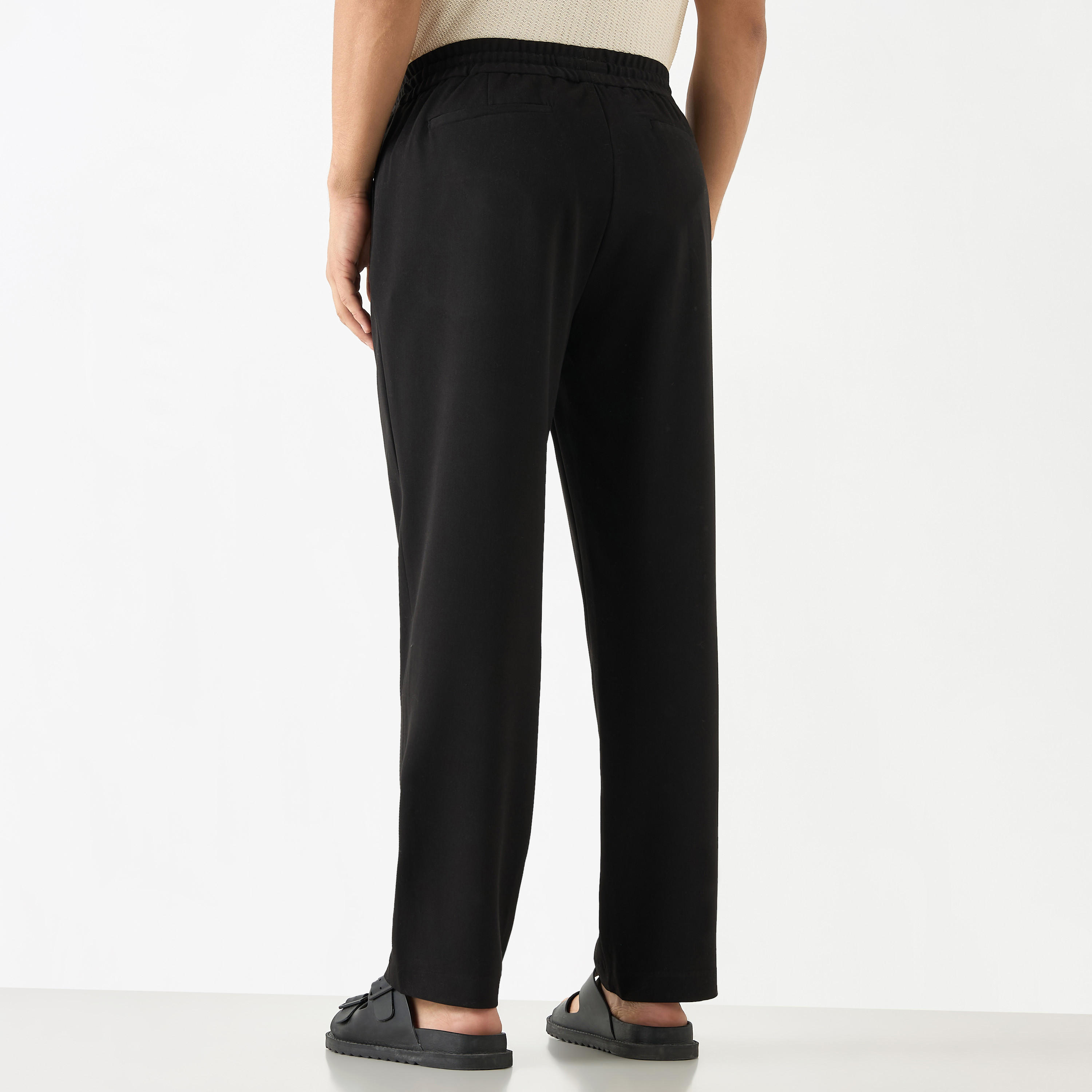 Solid Regular Fit Pant with Flexi Waist and Pockets-men-clothing-trousersandchinos-trousers-image-11