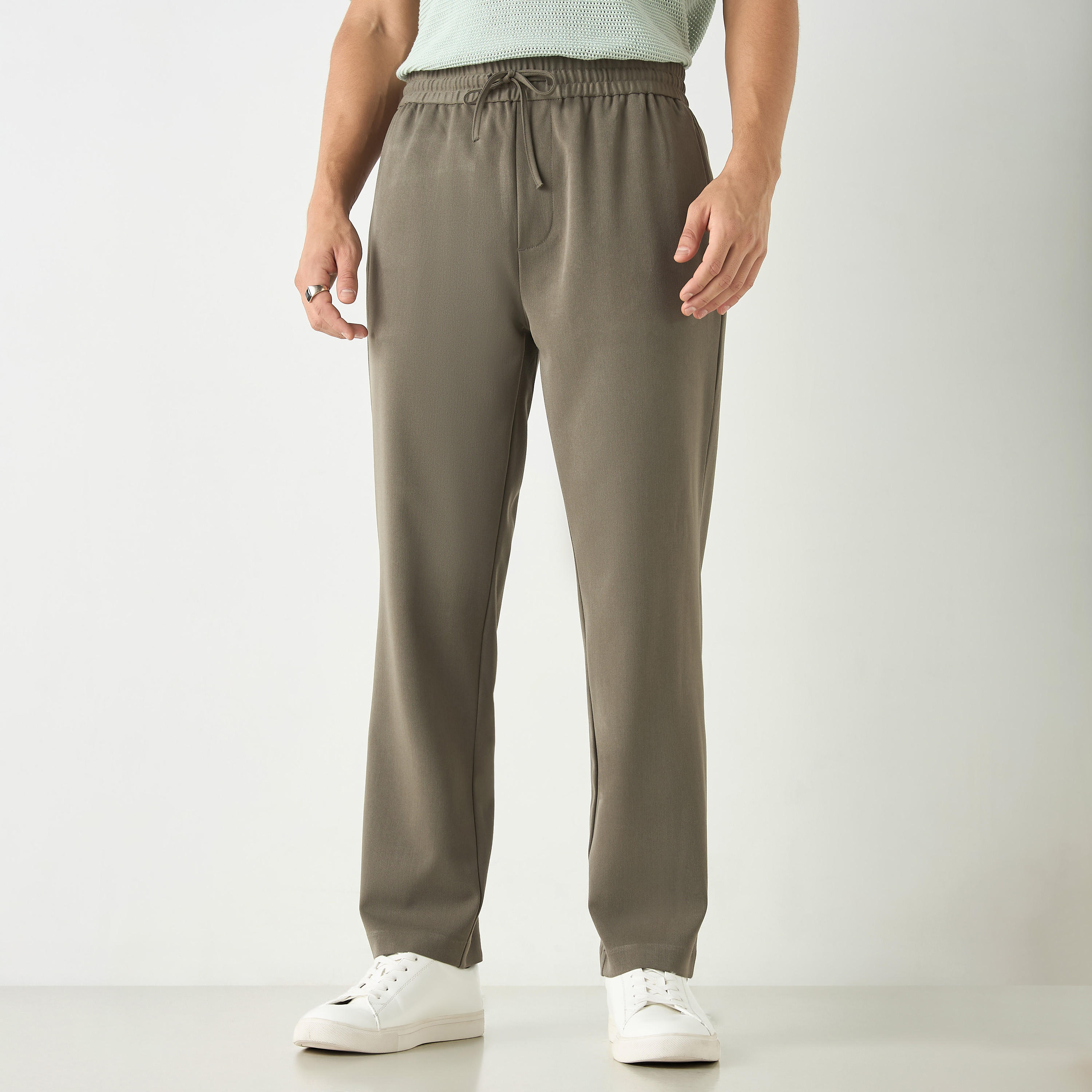 Solid Regular Fit Pant with Flexi Waist and Pockets-men-clothing-trousersandchinos-trousers-image-13