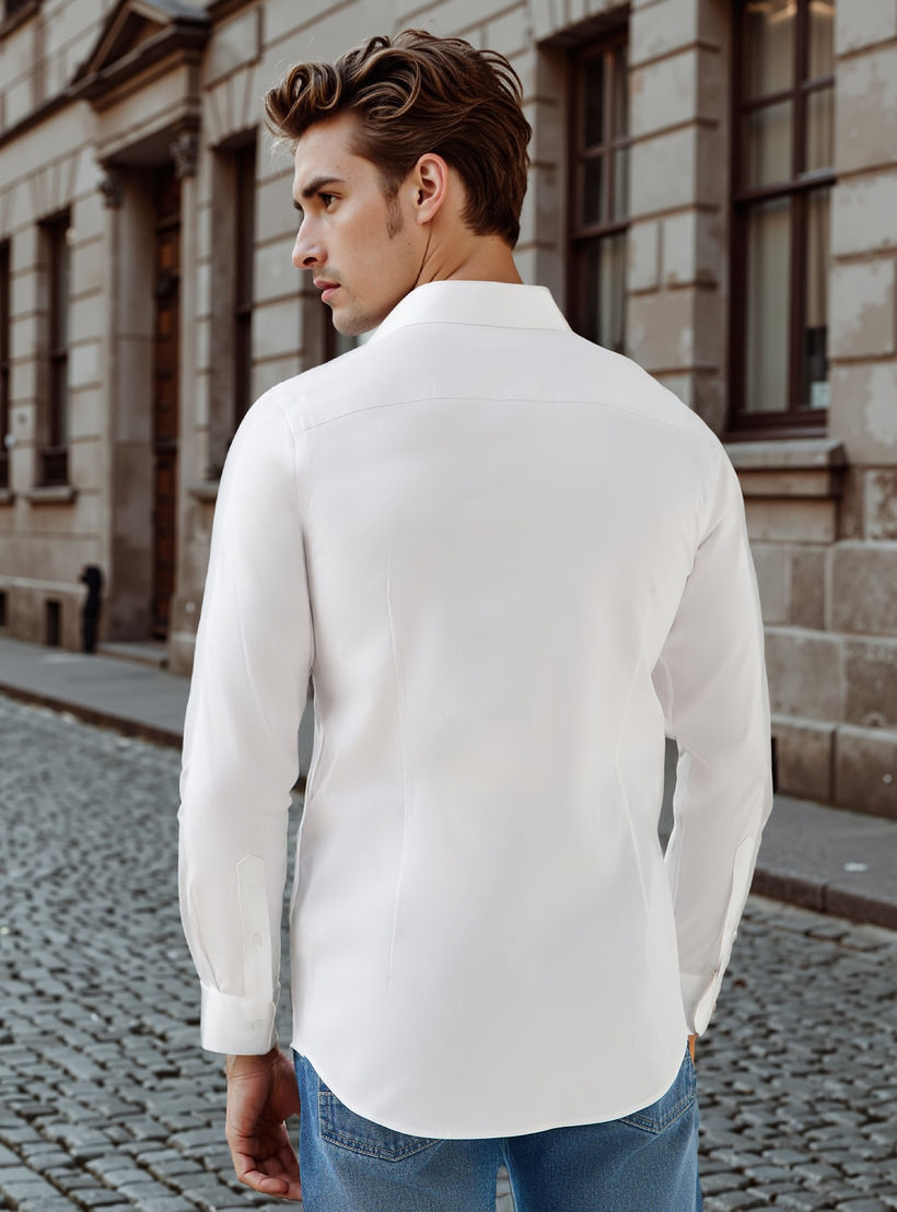 قميص بقصّة عادية وأكمام طويلة وتفاصيل الشعار من إمبيرور-men-clothing-shirts-image-3