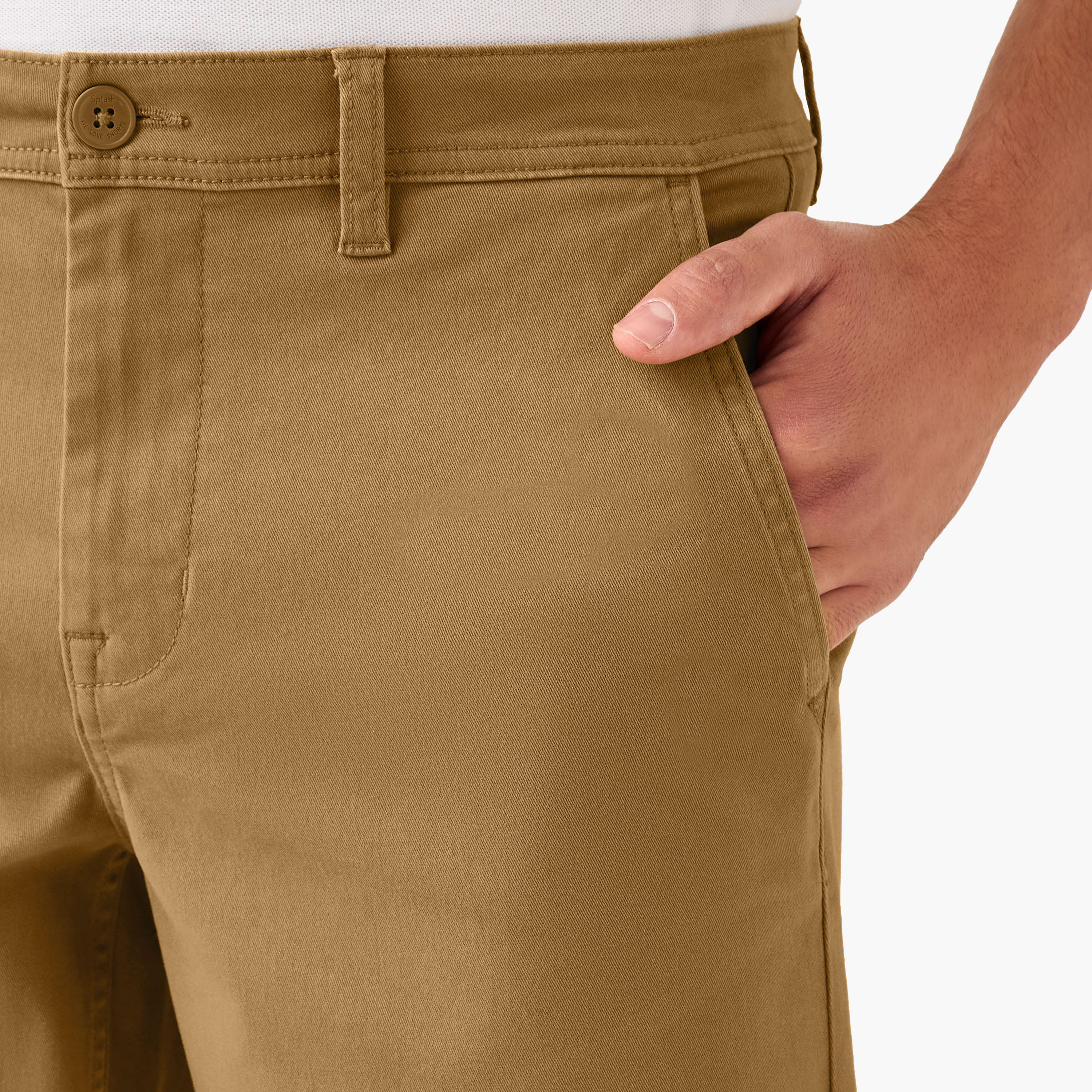 Regular Fit Mid-Rise Shorts with Button Closure and Pockets-men-clothing-bottoms-shorts-image-4
