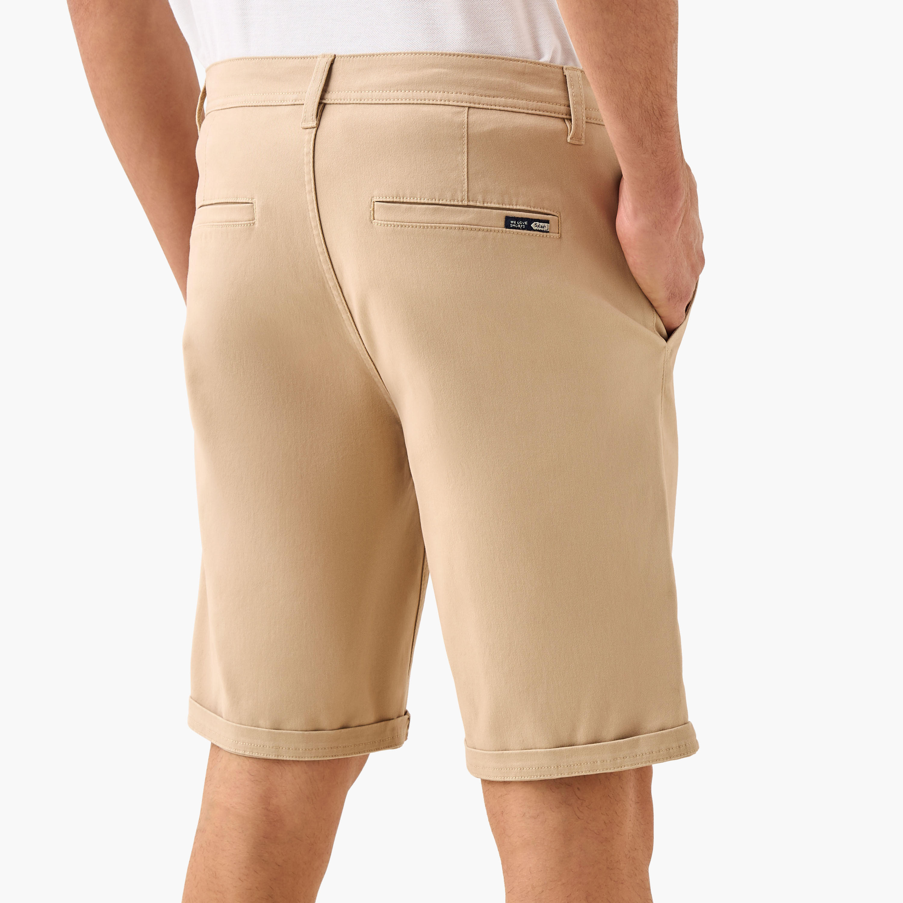 Regular Fit Mid-Rise Shorts with Button Closure and Pockets-men-clothing-bottoms-shorts-image-3