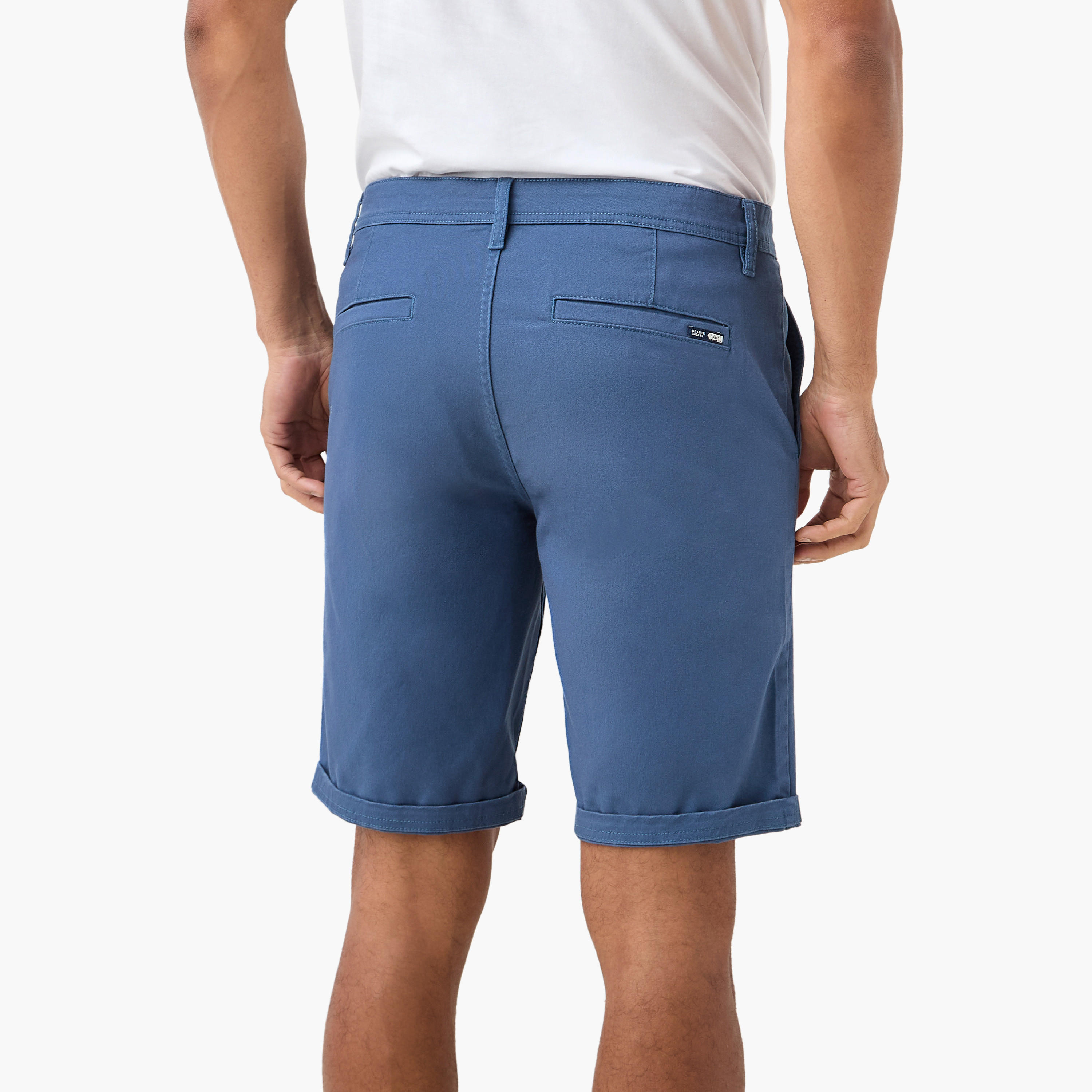 Regular Fit Mid-Rise Shorts with Button Closure and Pockets-men-clothing-bottoms-shorts-image-3
