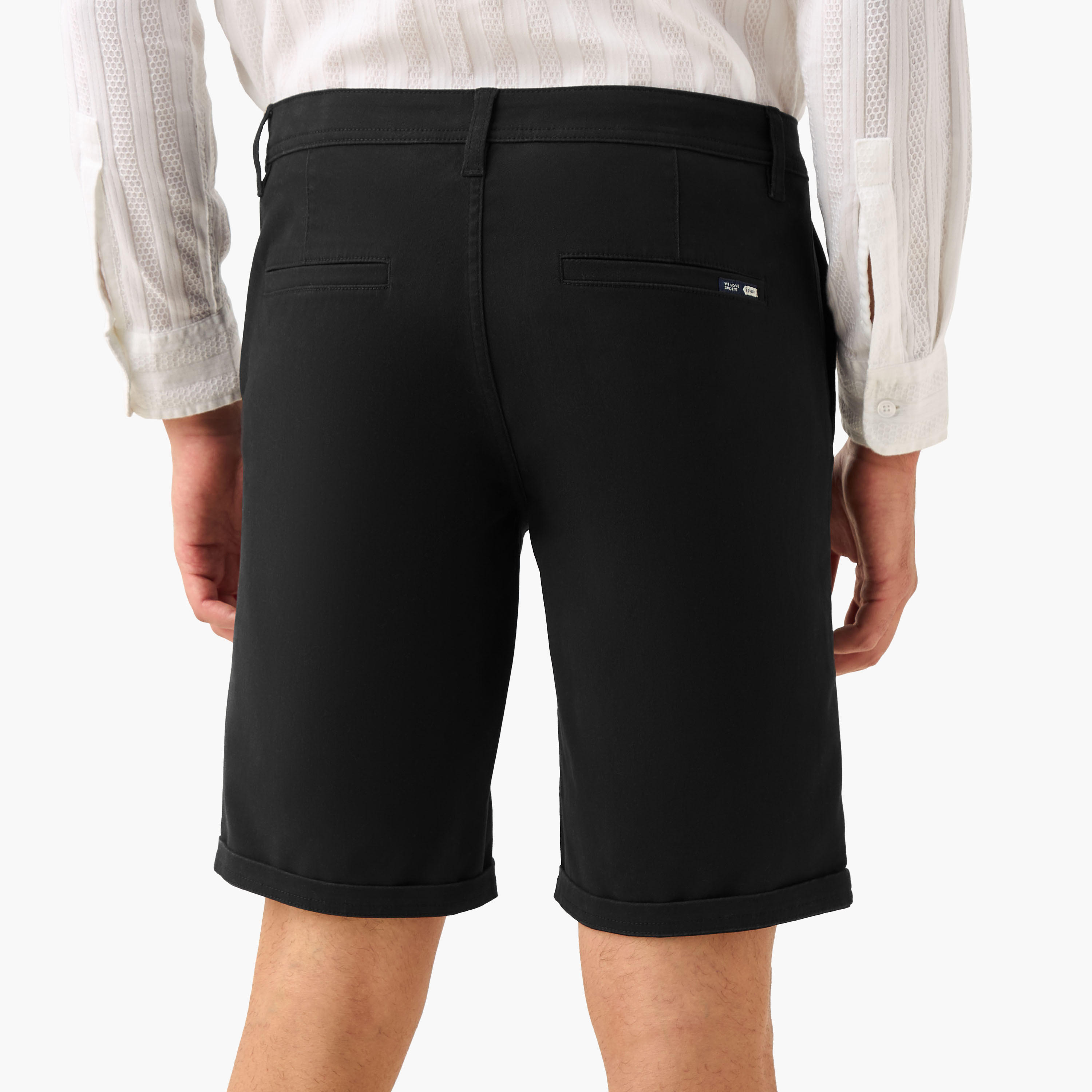 Regular Fit Mid-Rise Shorts with Button Closure and Pockets-men-clothing-bottoms-shorts-image-3
