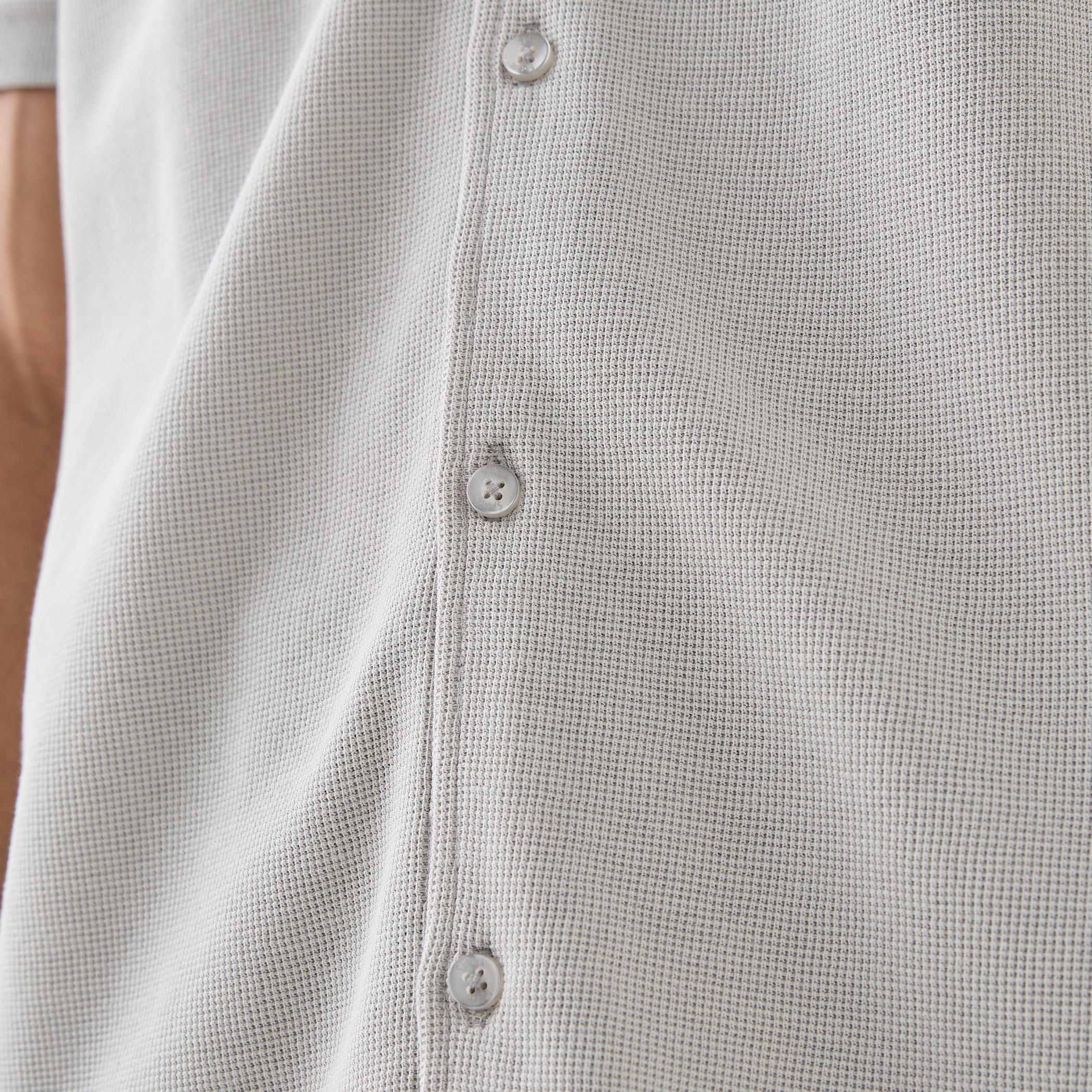 Textured Slim-Fit Shirt with Short Sleeves-men-clothing-shirts-image-5