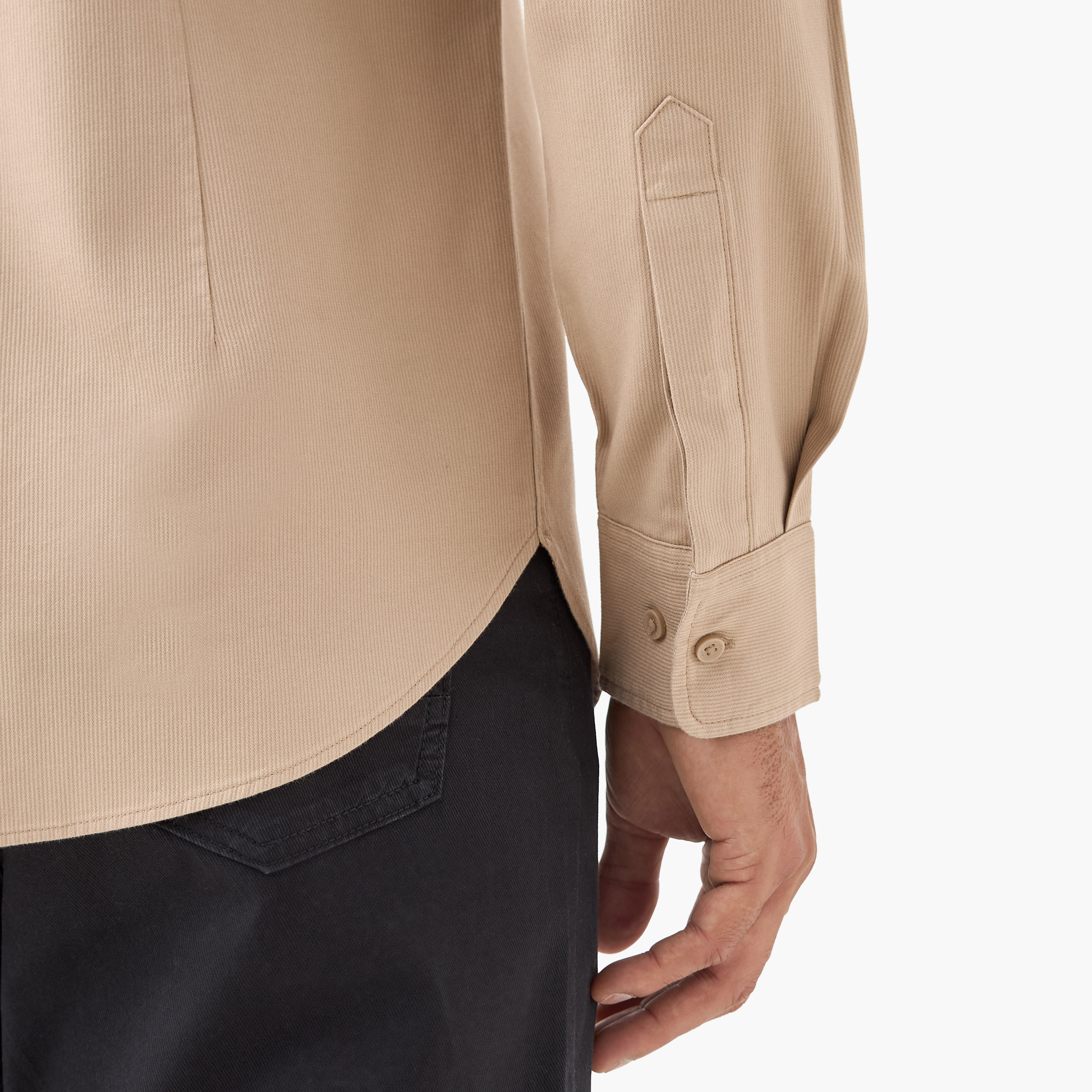 قميص بقصة عادية وياقة ماندارين وأكمام طويلة-men-clothing-shirts-image-5