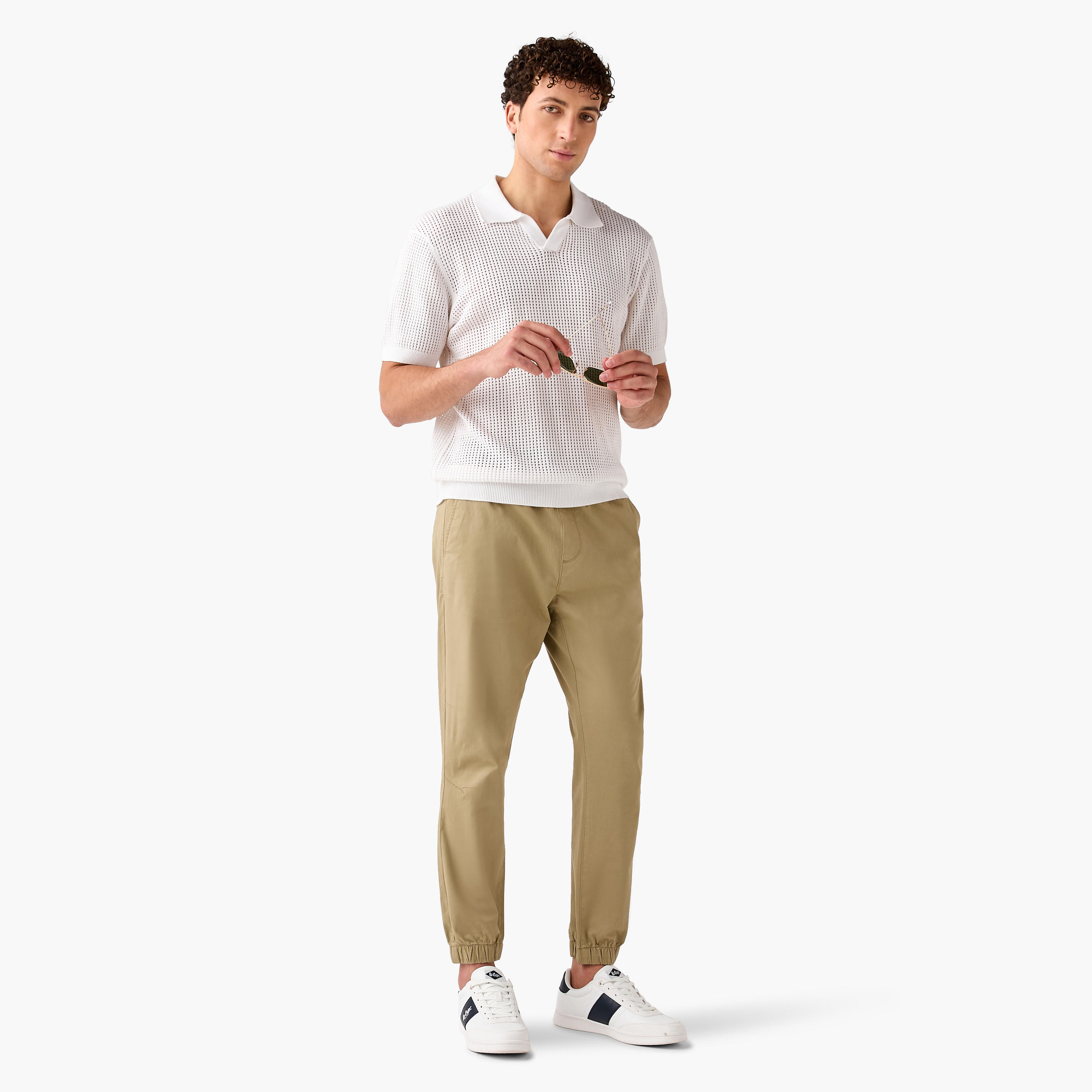 Slim Fit Flexi Waist Joggers with Pockets-men-clothing-bottoms-joggers-image-2