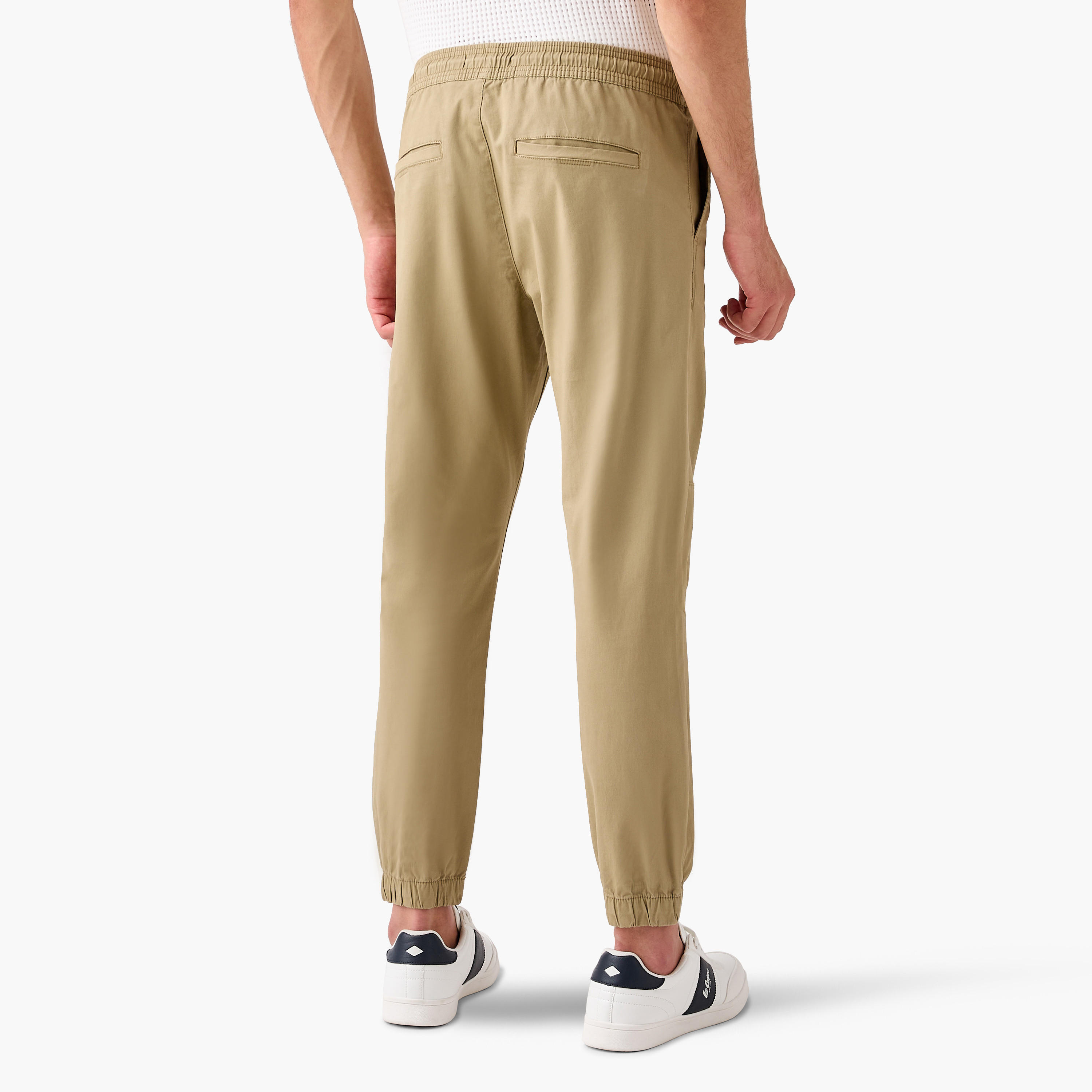 Slim Fit Flexi Waist Joggers with Pockets-men-clothing-bottoms-joggers-image-3