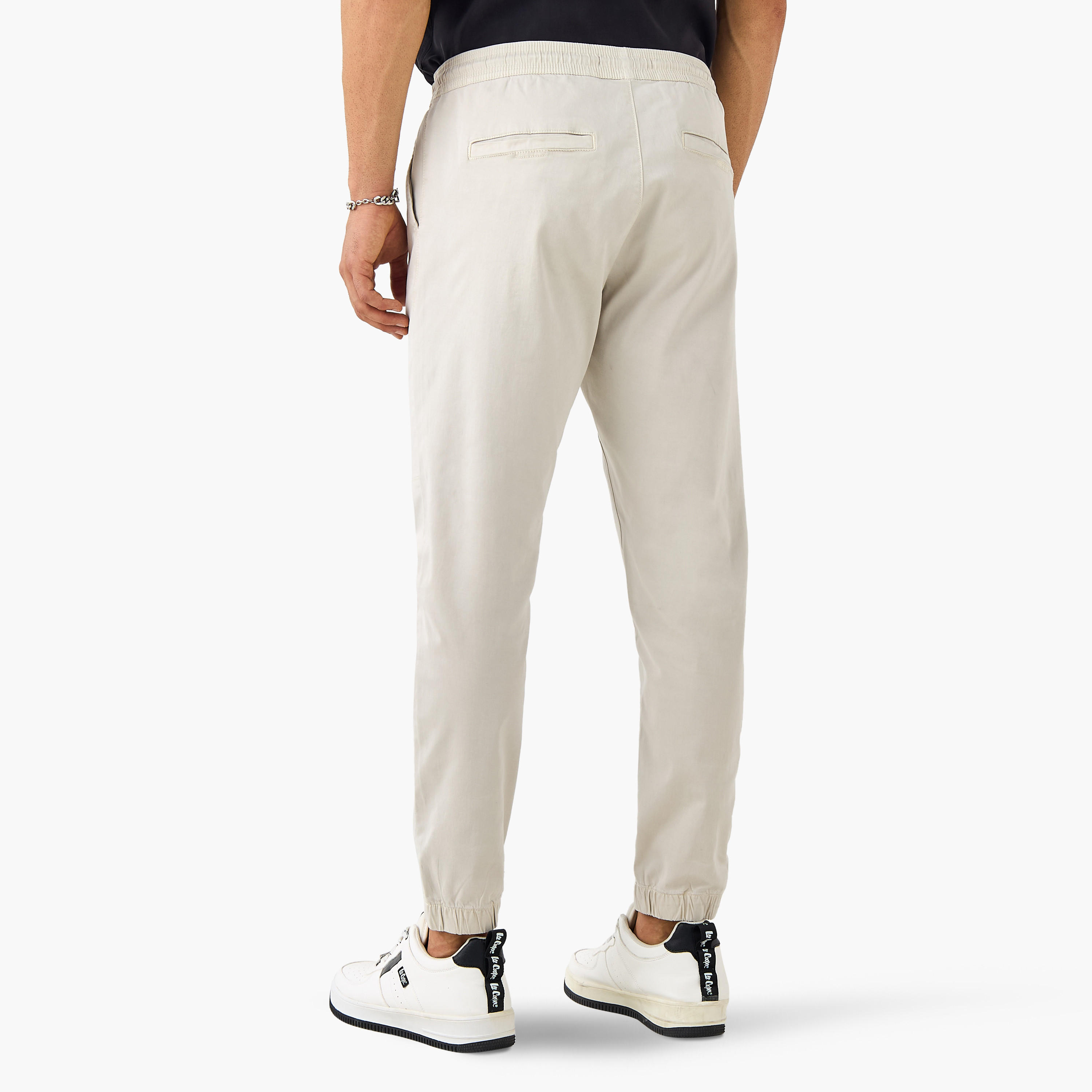 Slim Fit Flexi Waist Joggers with Pockets-men-clothing-bottoms-joggers-image-3