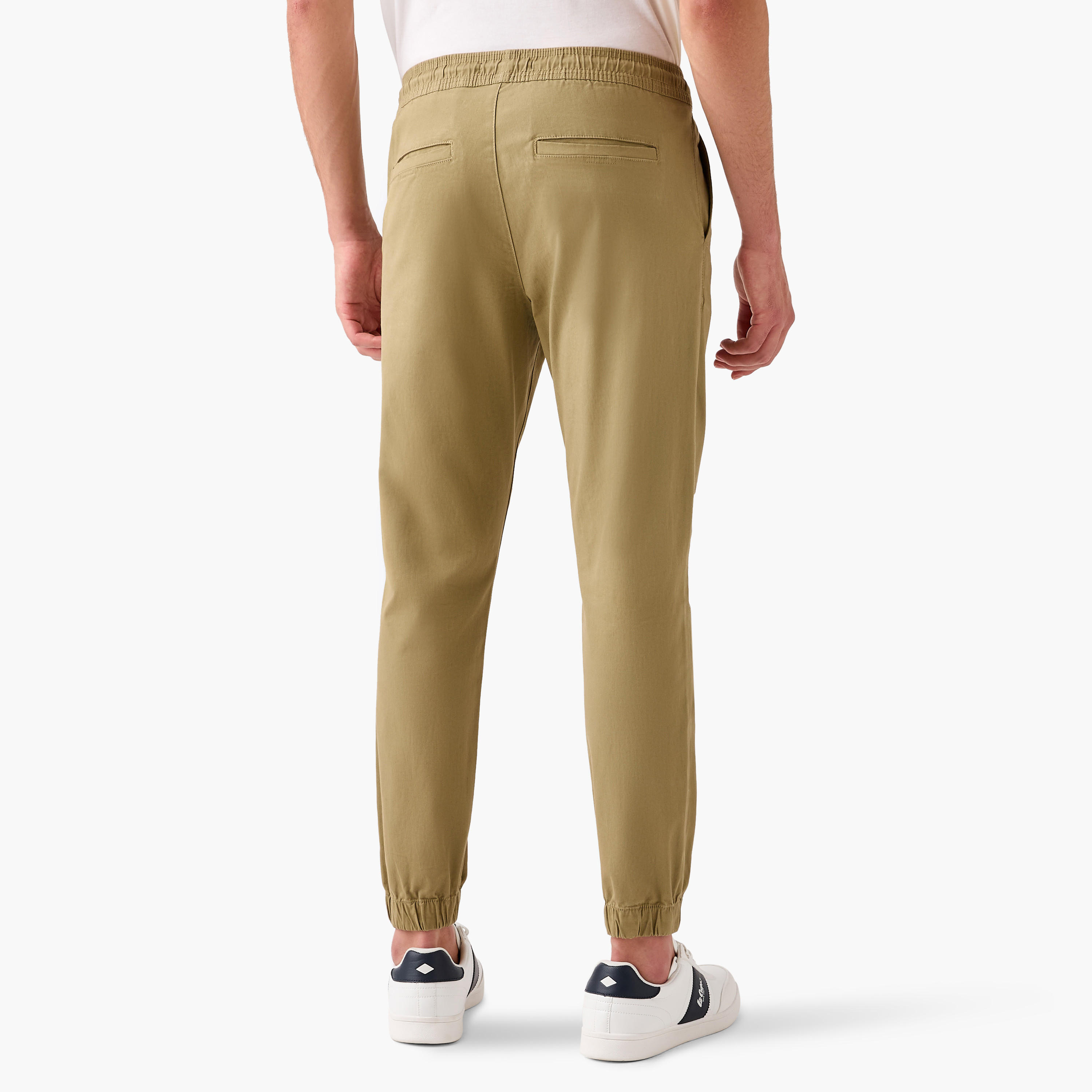 Slim Fit Flexi Waist Joggers with Pockets-men-clothing-bottoms-joggers-image-3