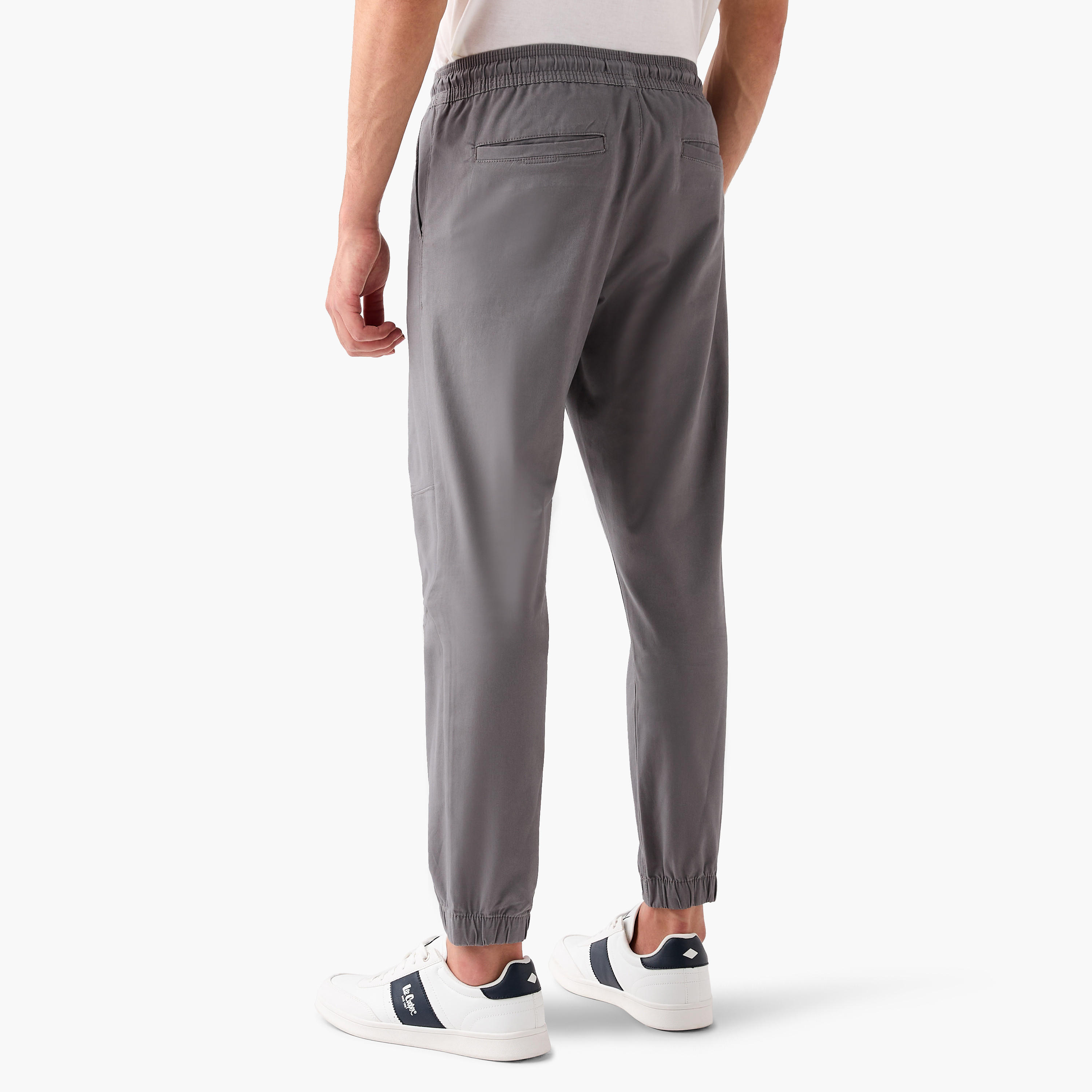 Slim Fit Flexi Waist Joggers with Pockets-men-clothing-bottoms-joggers-image-3