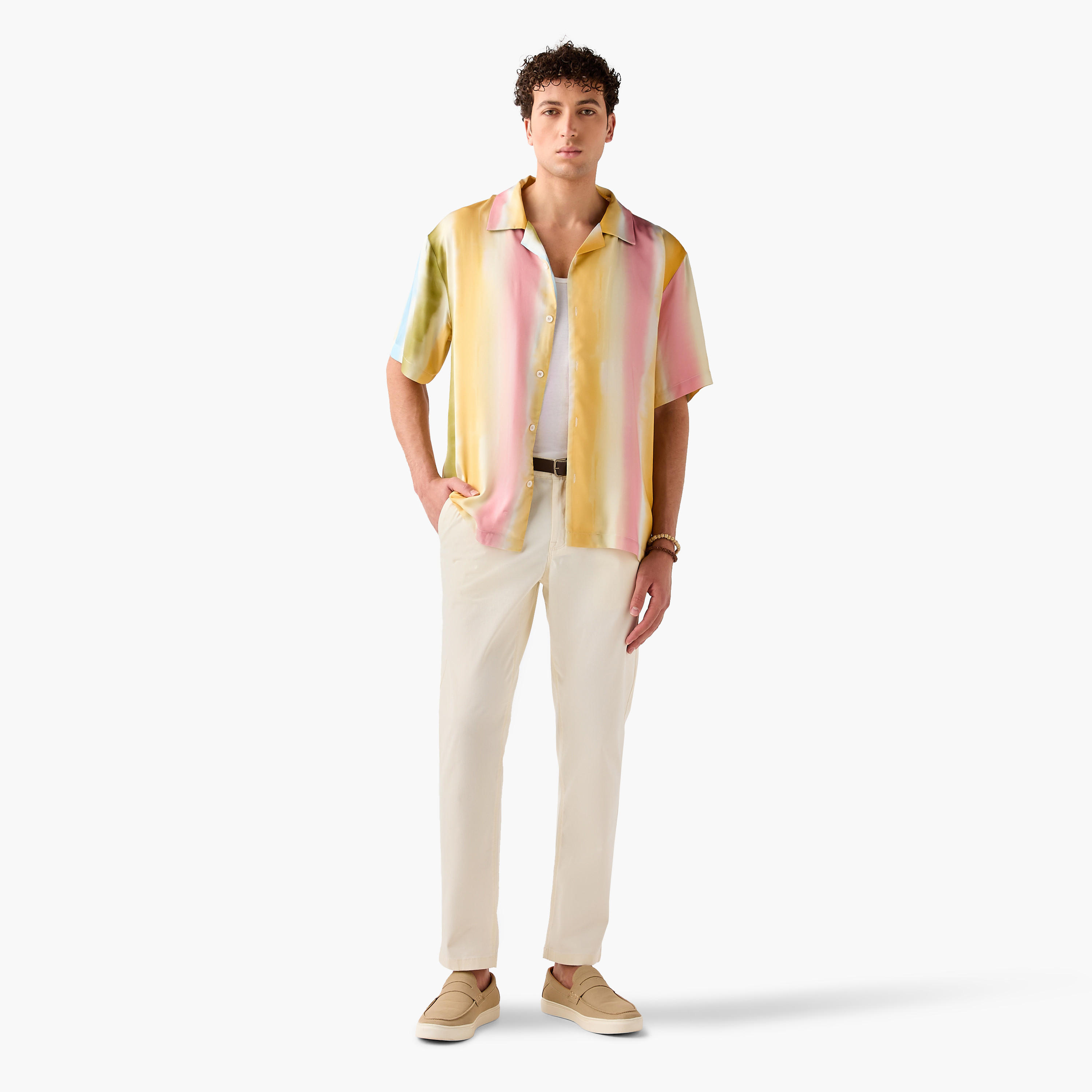 Slim Fit Belted Chinos with Pockets-men-clothing-bottoms-trousersandchinos-chinos-image-2