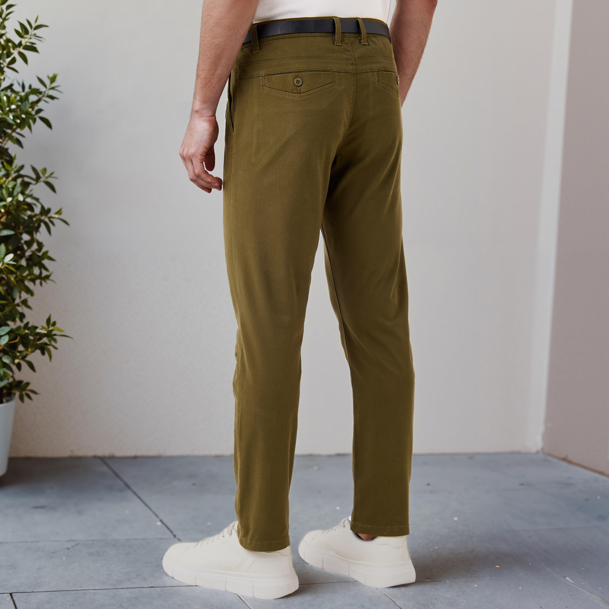 Slim Fit Belted Chinos with Pockets-men-clothing-bottoms-trousersandchinos-chinos-image-3