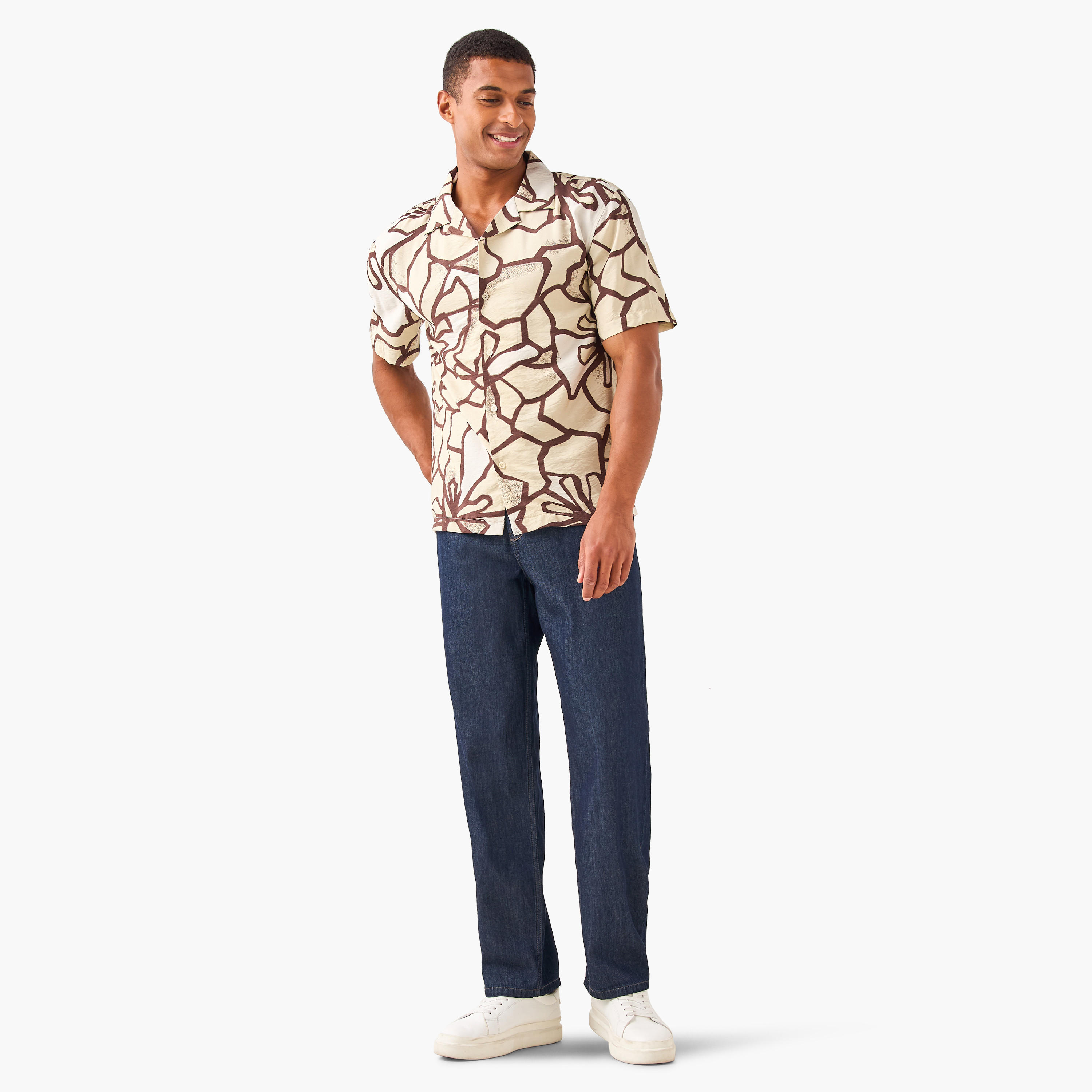 Regular Fit Printed Collared Resort Shirt-men-clothing-shirts-image-2