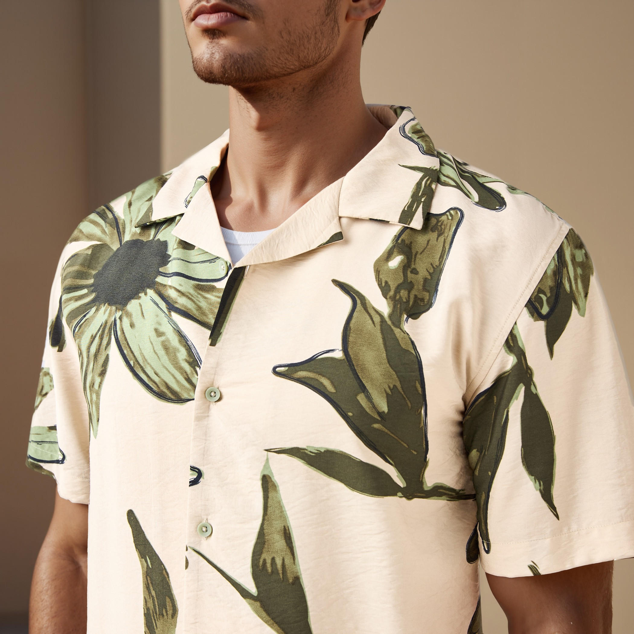 Regular Fit Floral Print Collared Resort Shirt-men-clothing-shirts-image-4