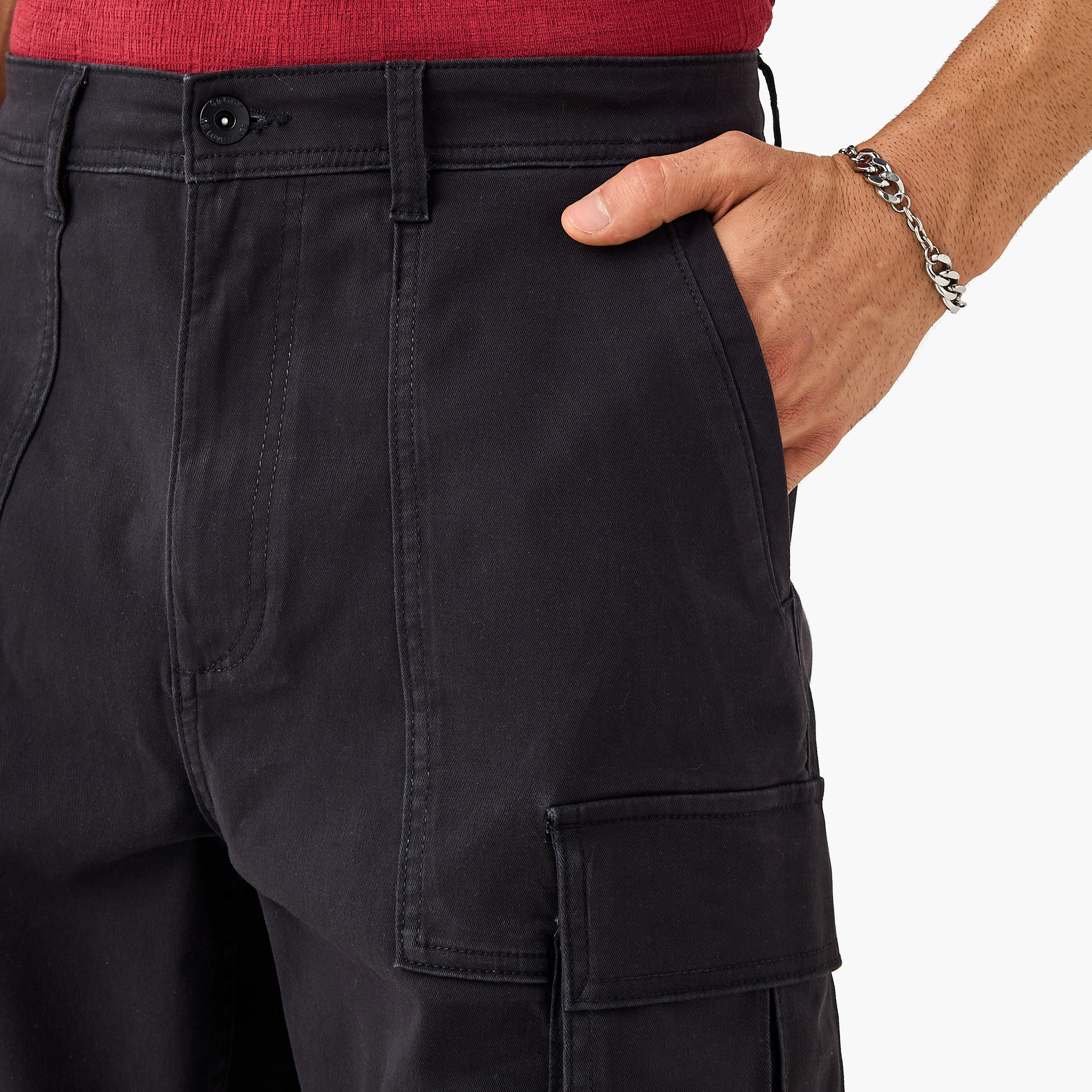 Regular Fit Twill Cargo Pants with Pockets-men-clothing-bottoms-trousersandchinos-trousers-image-4