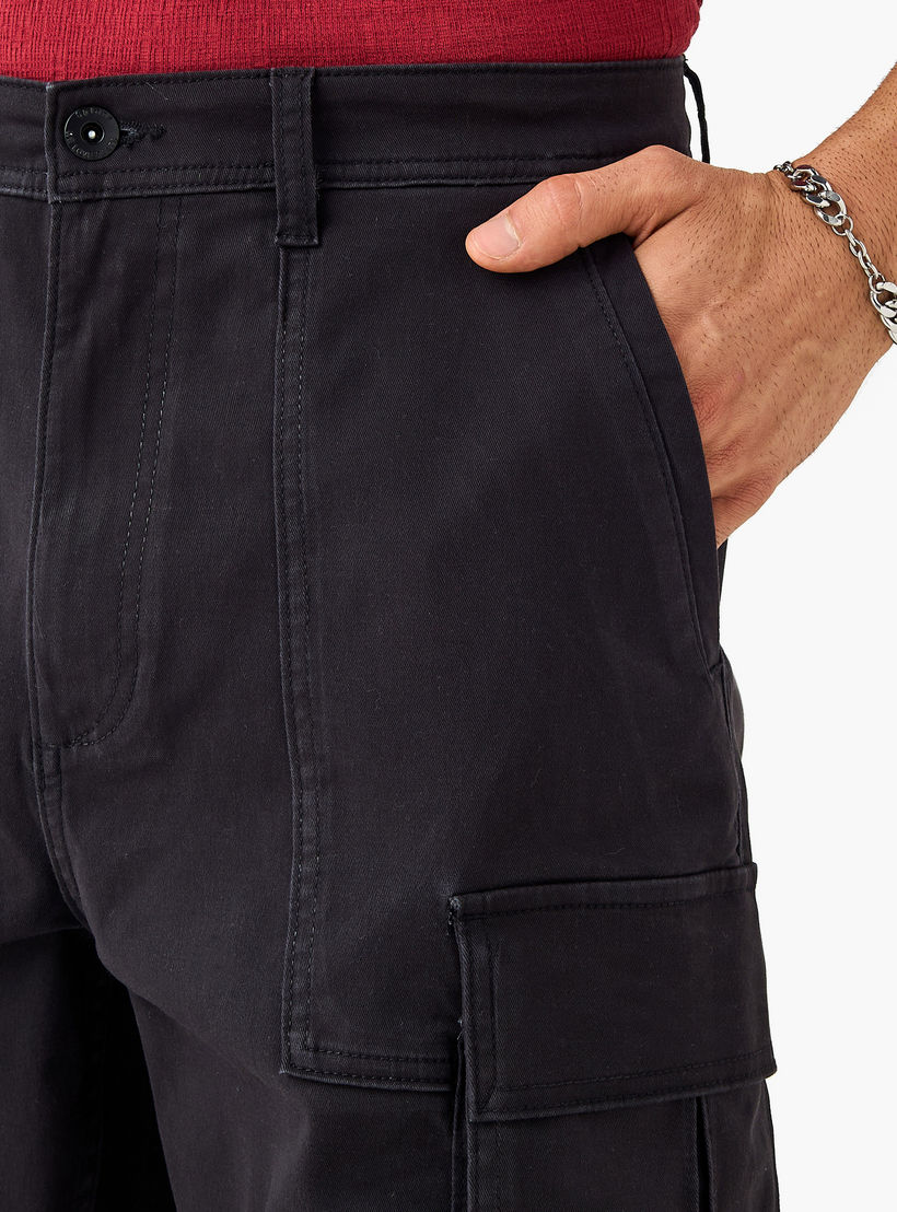 Regular Fit Twill Cargo Pants with Pockets-men-clothing-bottoms-trousersandchinos-trousers-image-4