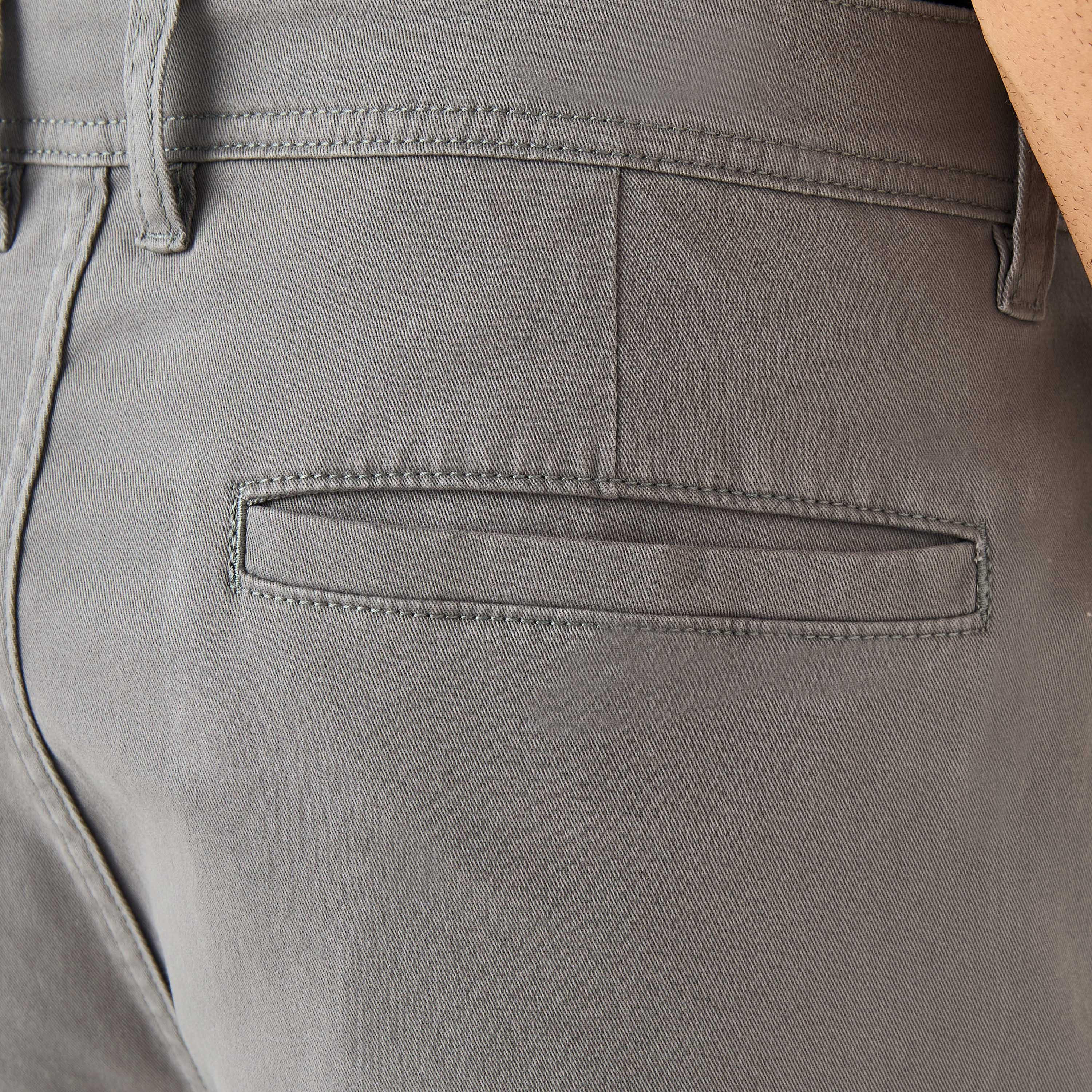 بنطلون كارجو تويل بقصة عادية وجيوب-men-clothing-bottoms-trousersandchinos-trousers-image-1