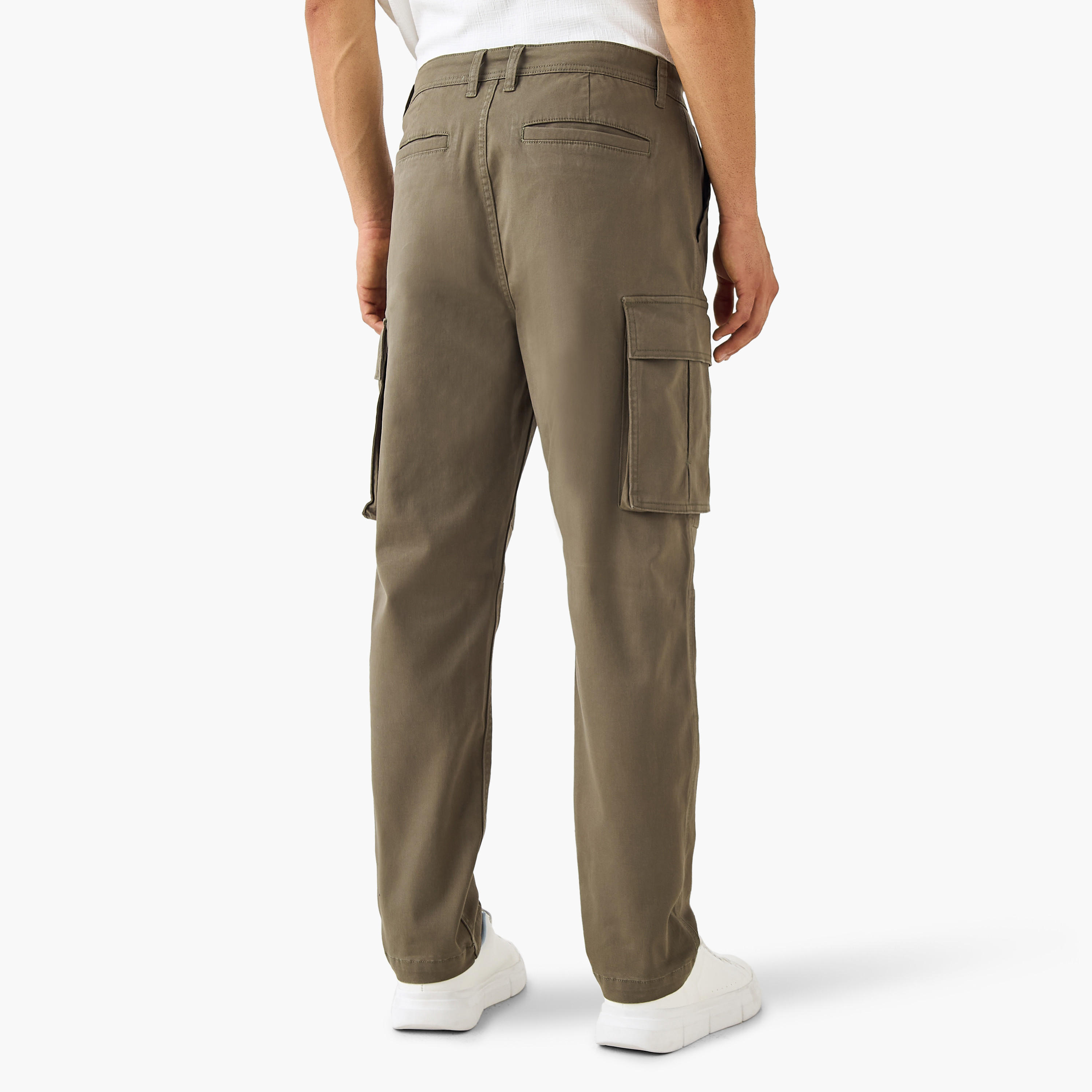 Regular Fit Twill Cargo Pants with Pockets-men-clothing-bottoms-trousersandchinos-trousers-image-3