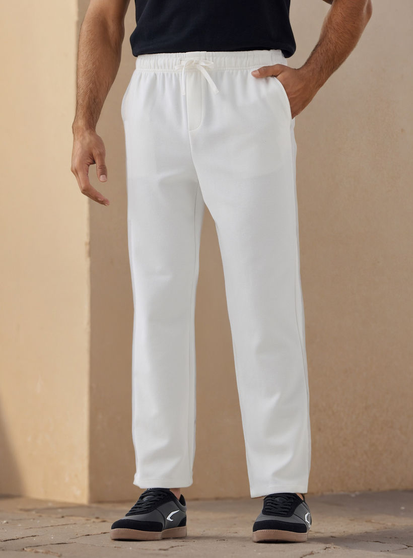 Regular Fit Flexi Waist Pants with Pockets-men-clothing-bottoms-trousersandchinos-trousers-image-1