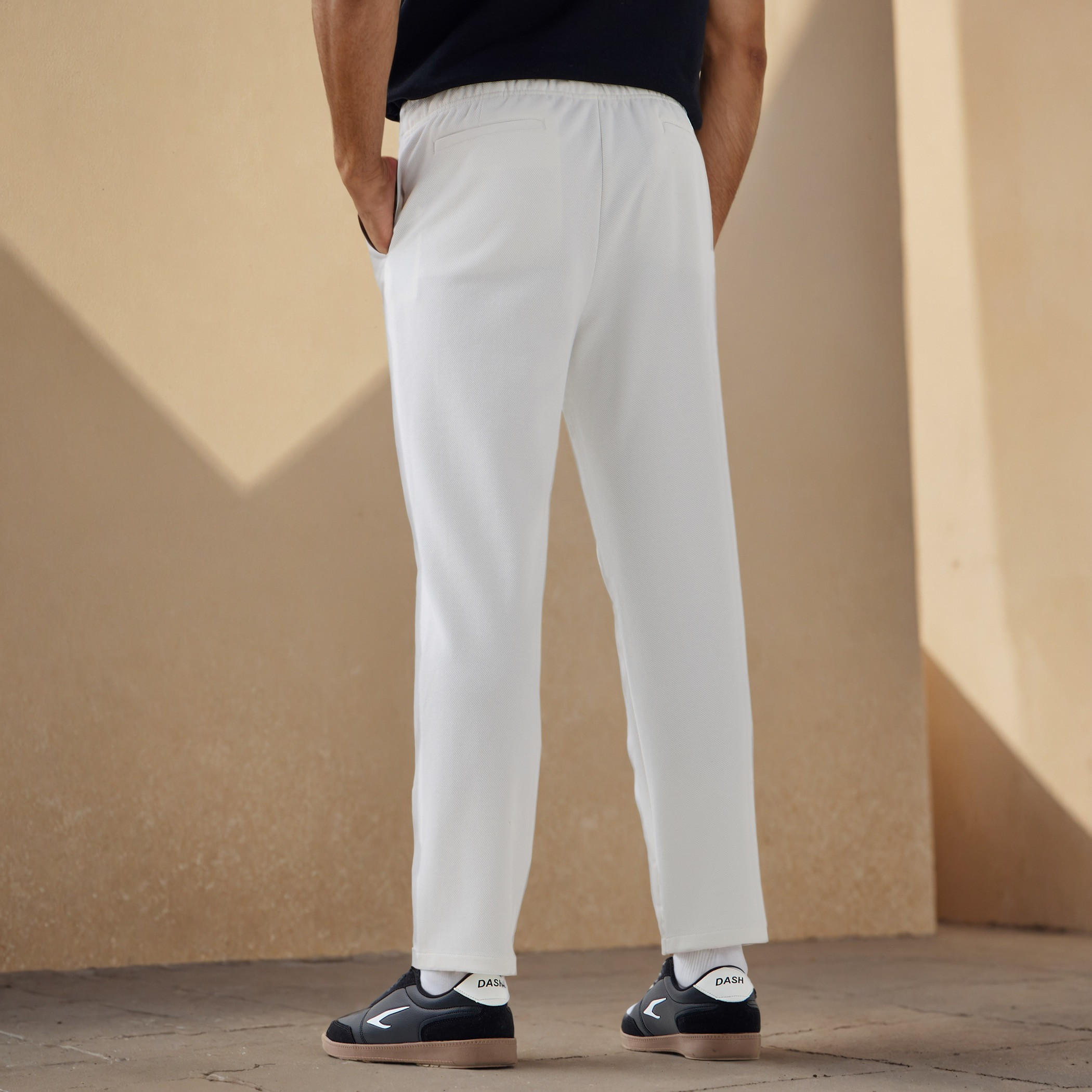 Regular Fit Flexi Waist Pants with Pockets-men-clothing-bottoms-trousersandchinos-trousers-image-3