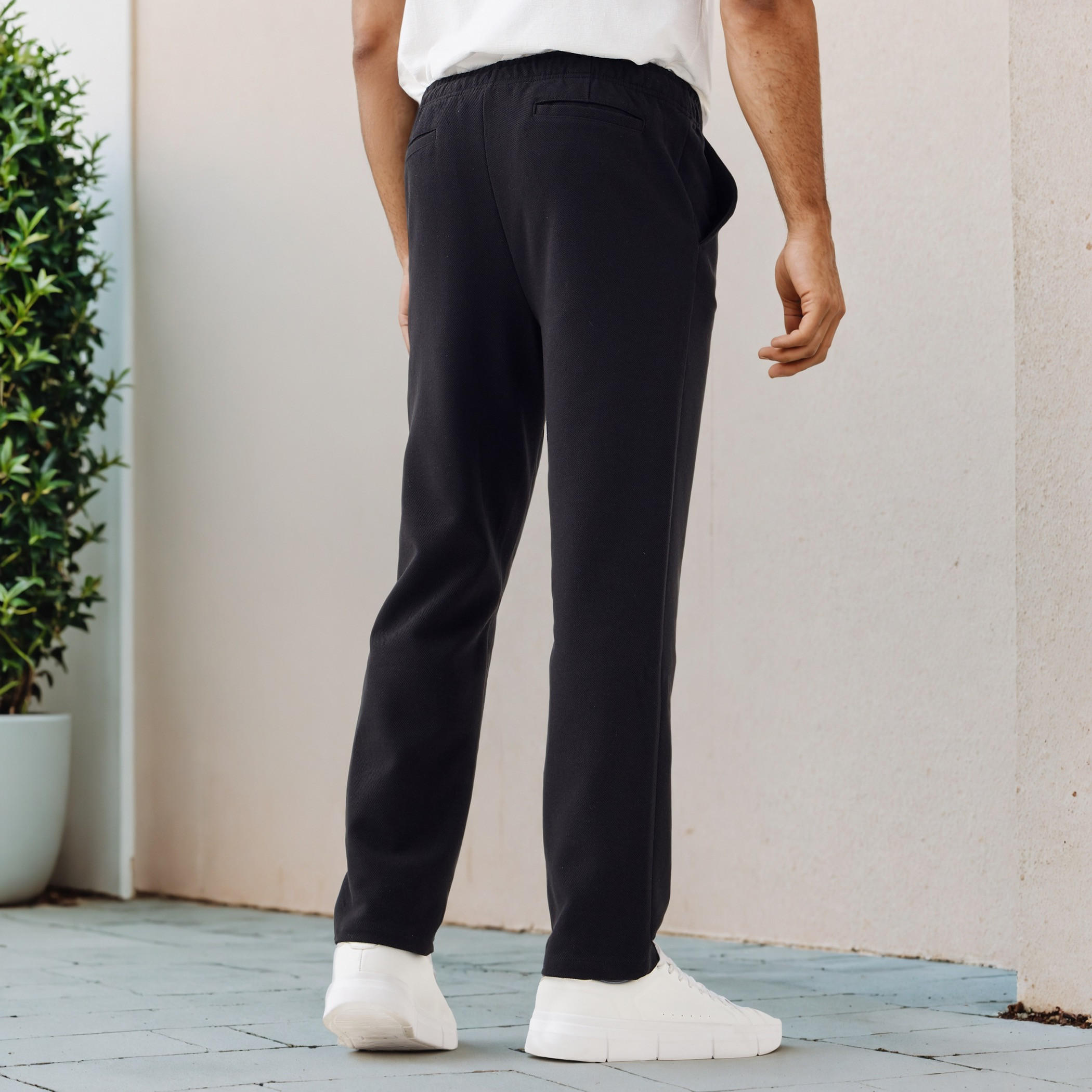 Regular Fit Flexi Waist Pants with Pockets-men-clothing-bottoms-trousersandchinos-trousers-image-3