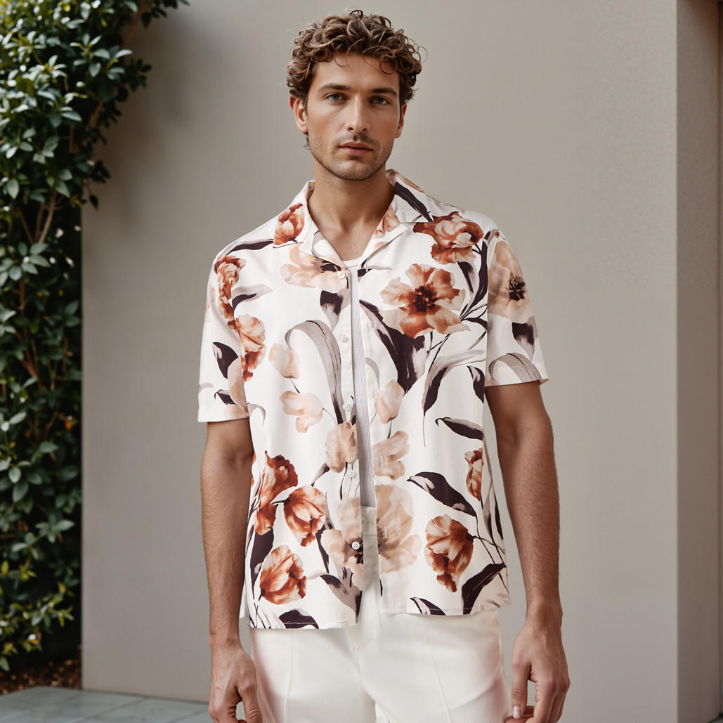 Regular Fit Printed Collared Resort Shirt-men-clothing-shirts-image-1