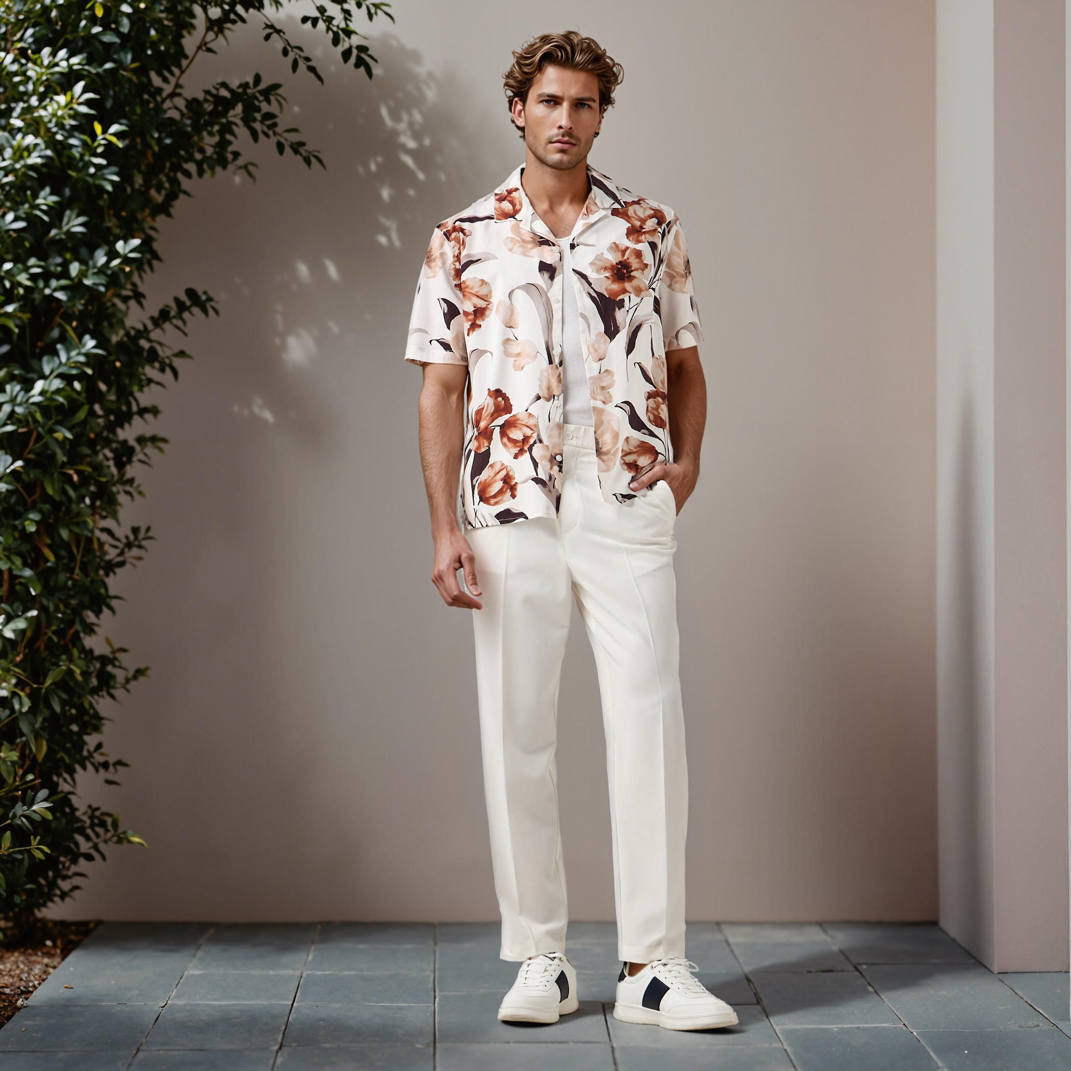 Regular Fit Printed Collared Resort Shirt-men-clothing-shirts-image-2