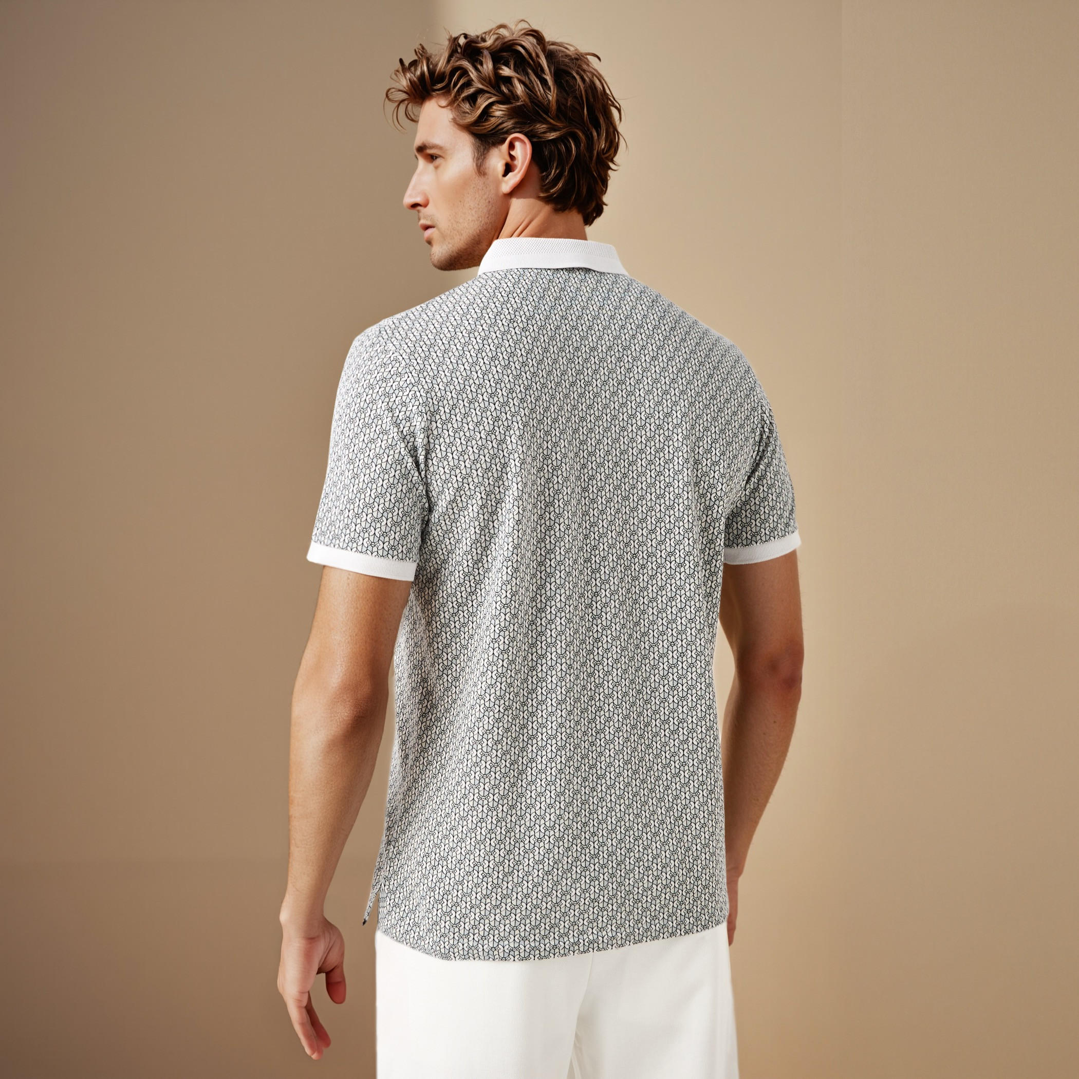 Printed Polo T-shirt with Short Sleeves-men-clothing-tshirtsandpolos-polos-image-3