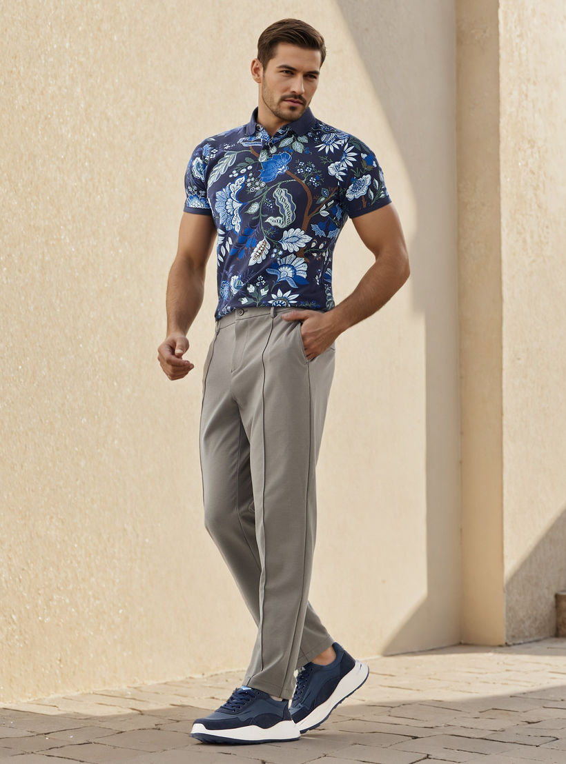 Regular Fit Pants with Flexi Waist and Pockets-men-clothing-bottoms-trousersandchinos-trousers-image-2