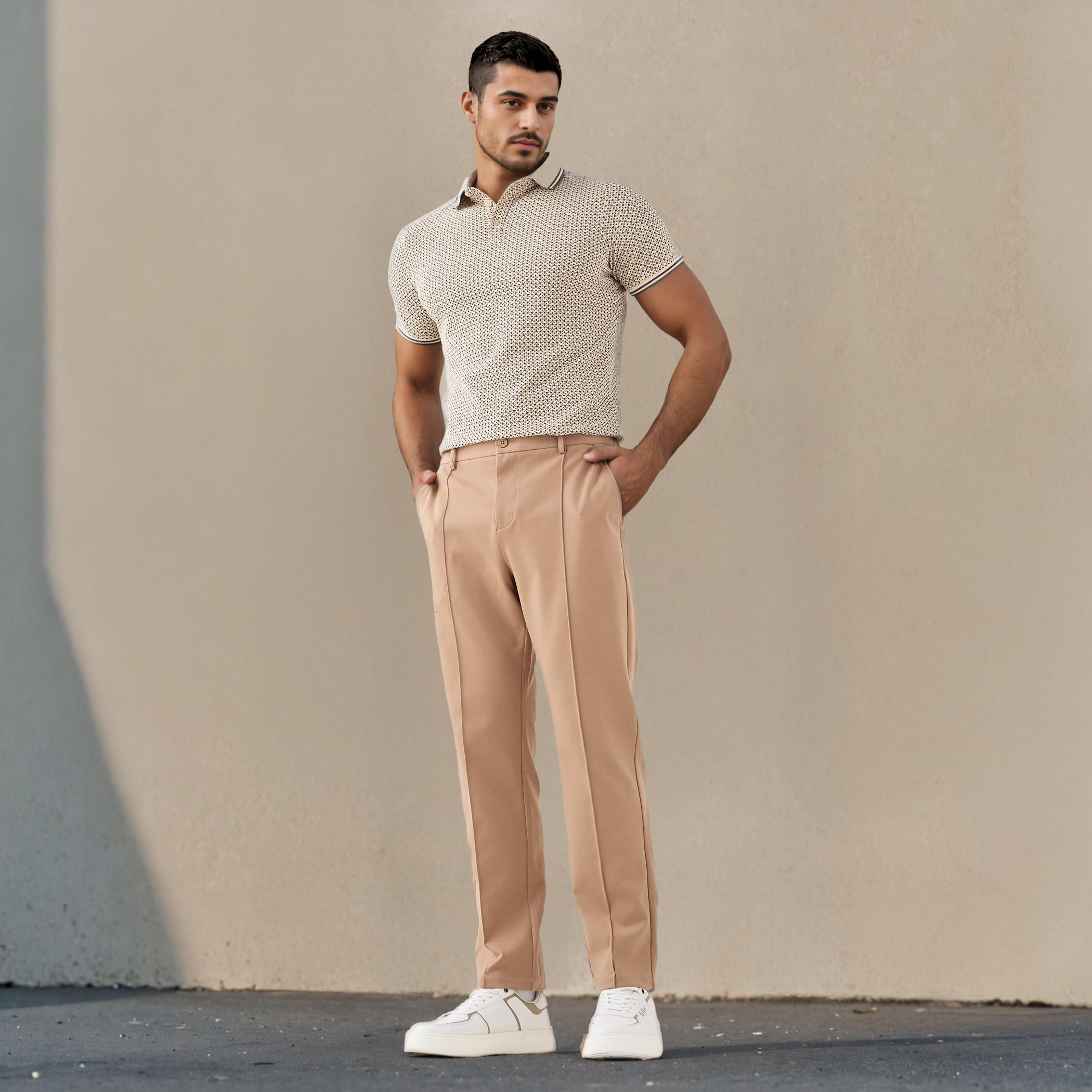 Regular Fit Pants with Flexi Waist and Pockets-men-clothing-bottoms-trousersandchinos-trousers-image-2