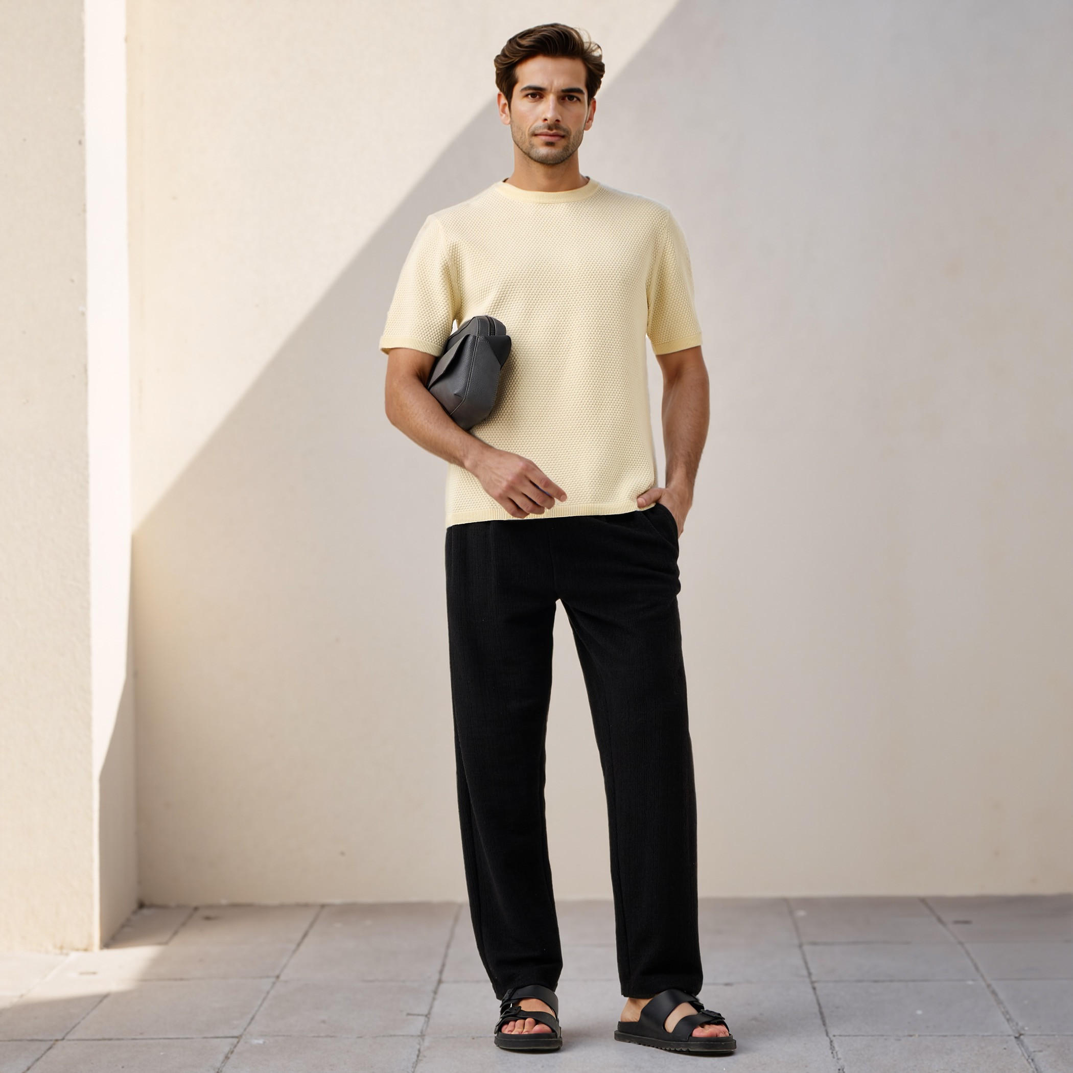 Textured Crew Neck T-shirt-men-clothing-tshirtsandpolos-tshirts-image-2