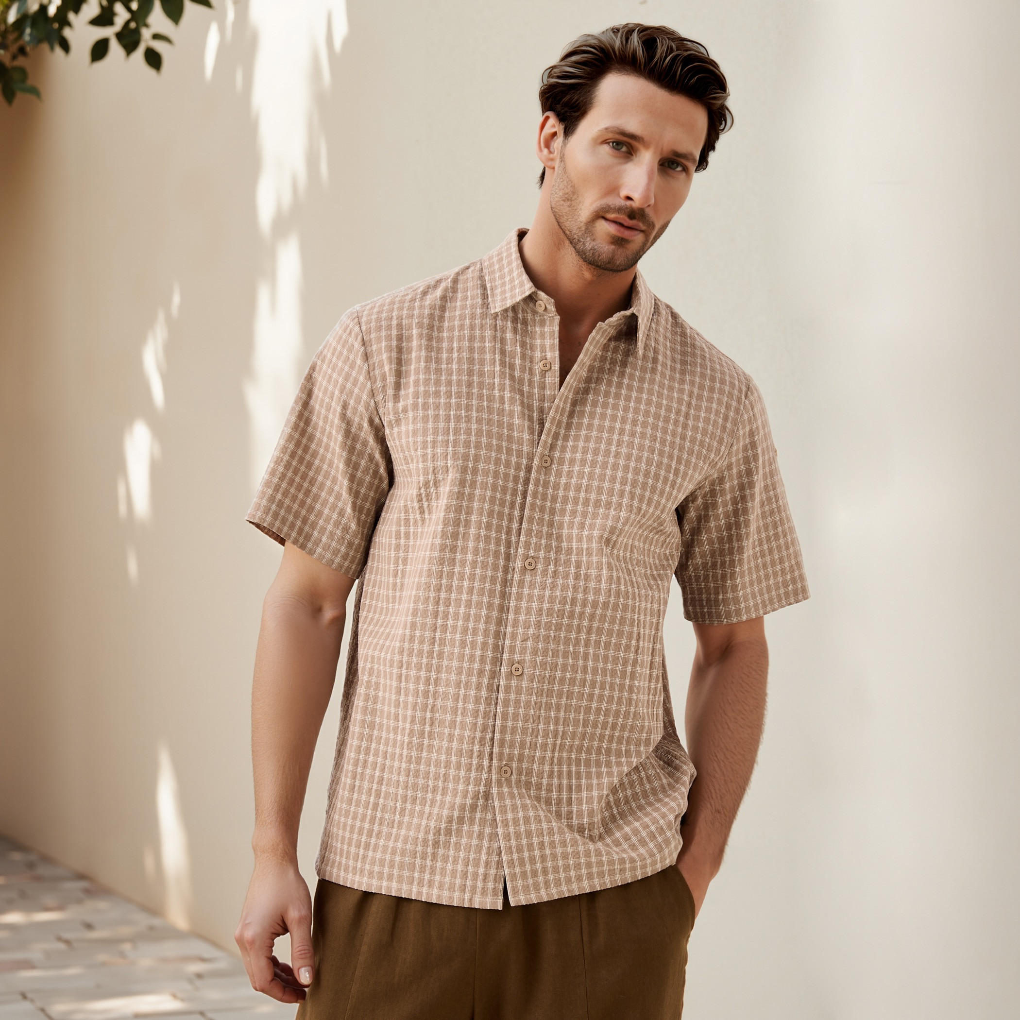 قميص كاروهات بقصّة عادية-men-clothing-shirts-image-5