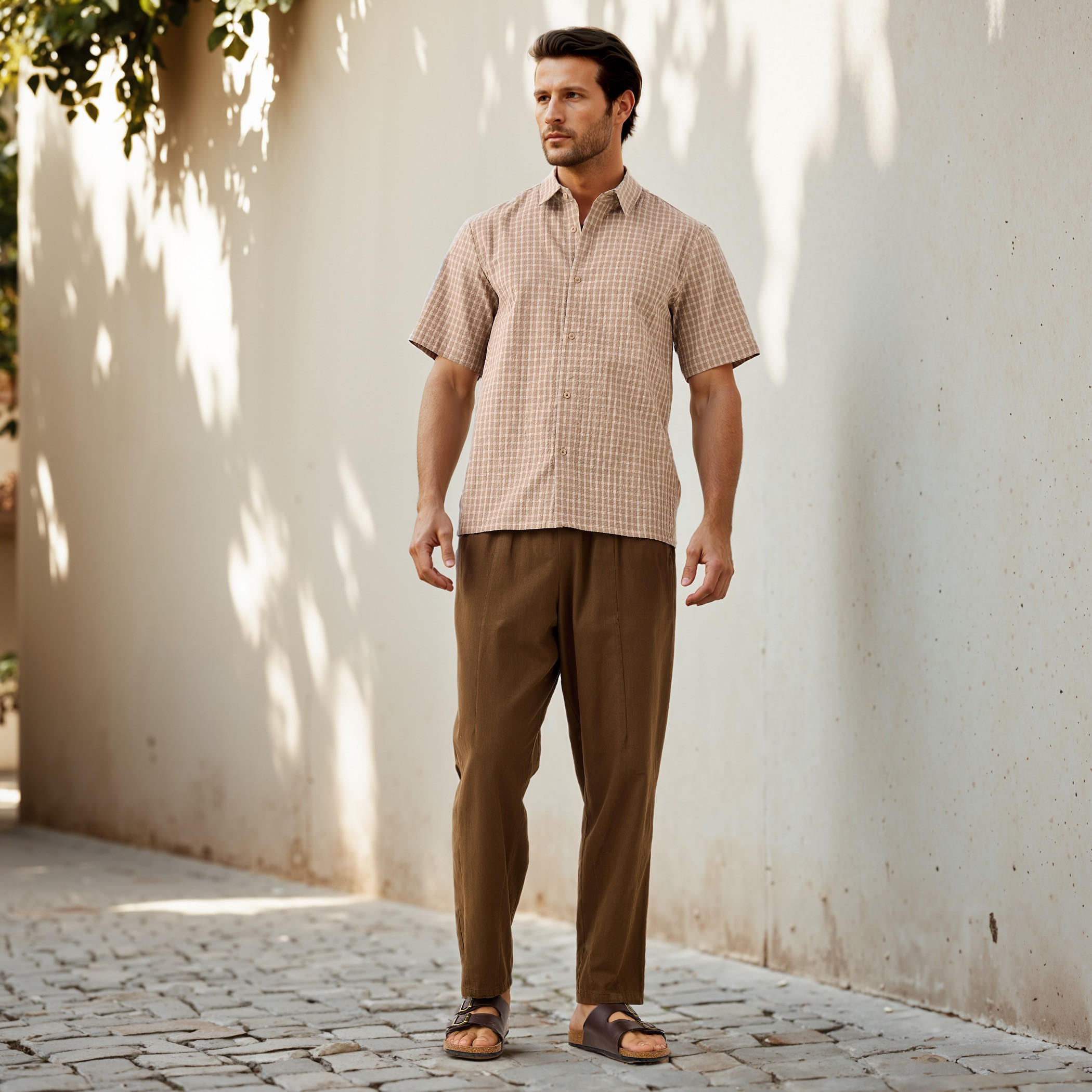 قميص كاروهات بقصّة عادية-men-clothing-shirts-image-4