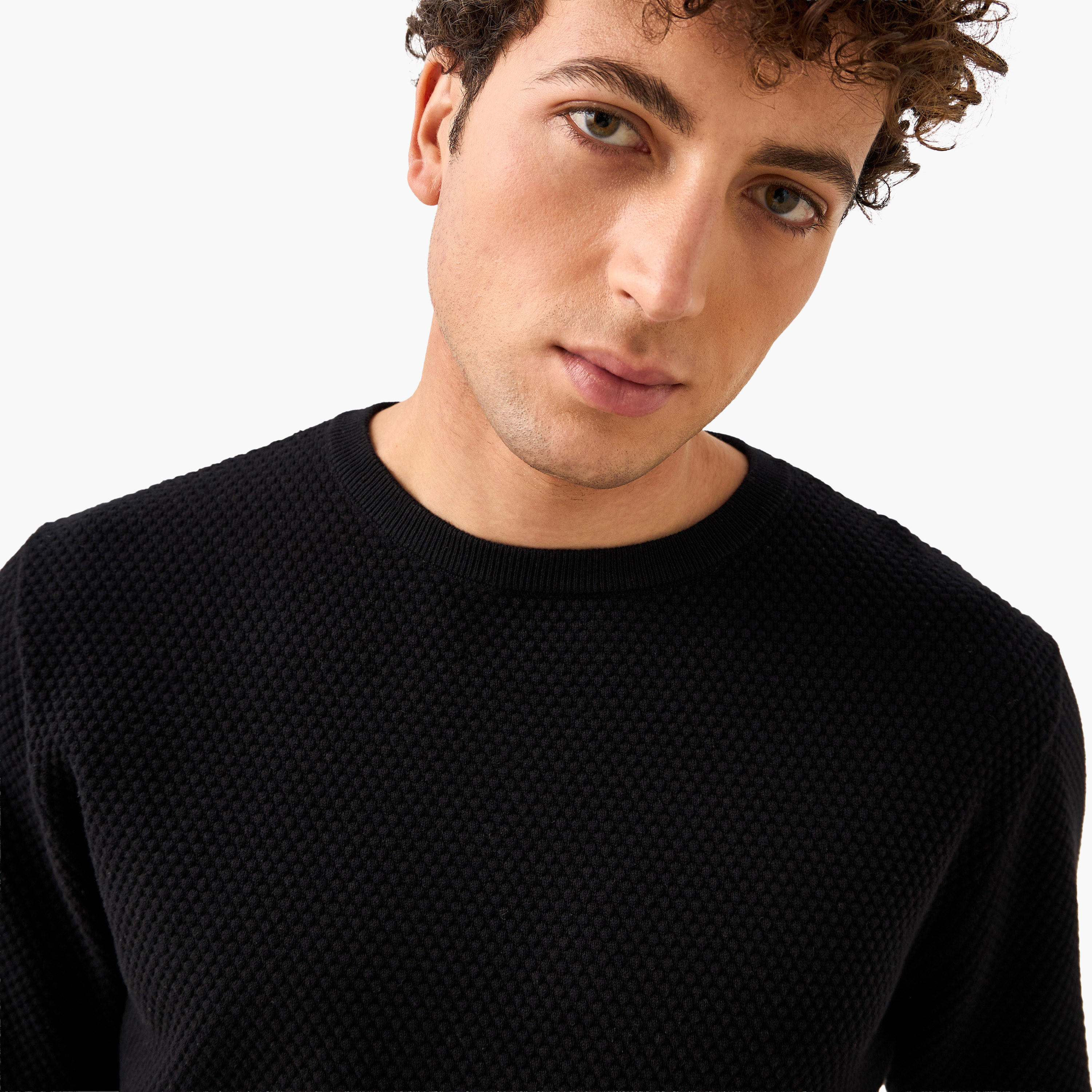 Textured Crew Neck T-shirt-men-clothing-tshirtsandpolos-tshirts-image-4