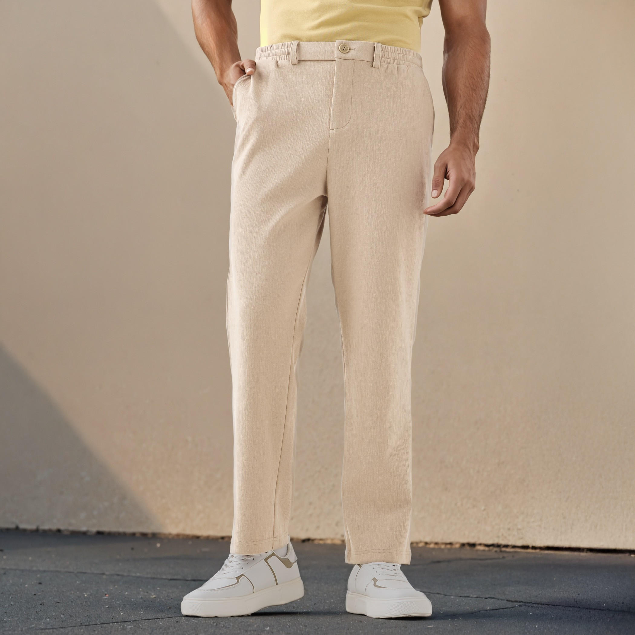 Louis Regular Fit Pants with Flexi Waist and Pockets-men-clothing-bottoms-joggers-image-1