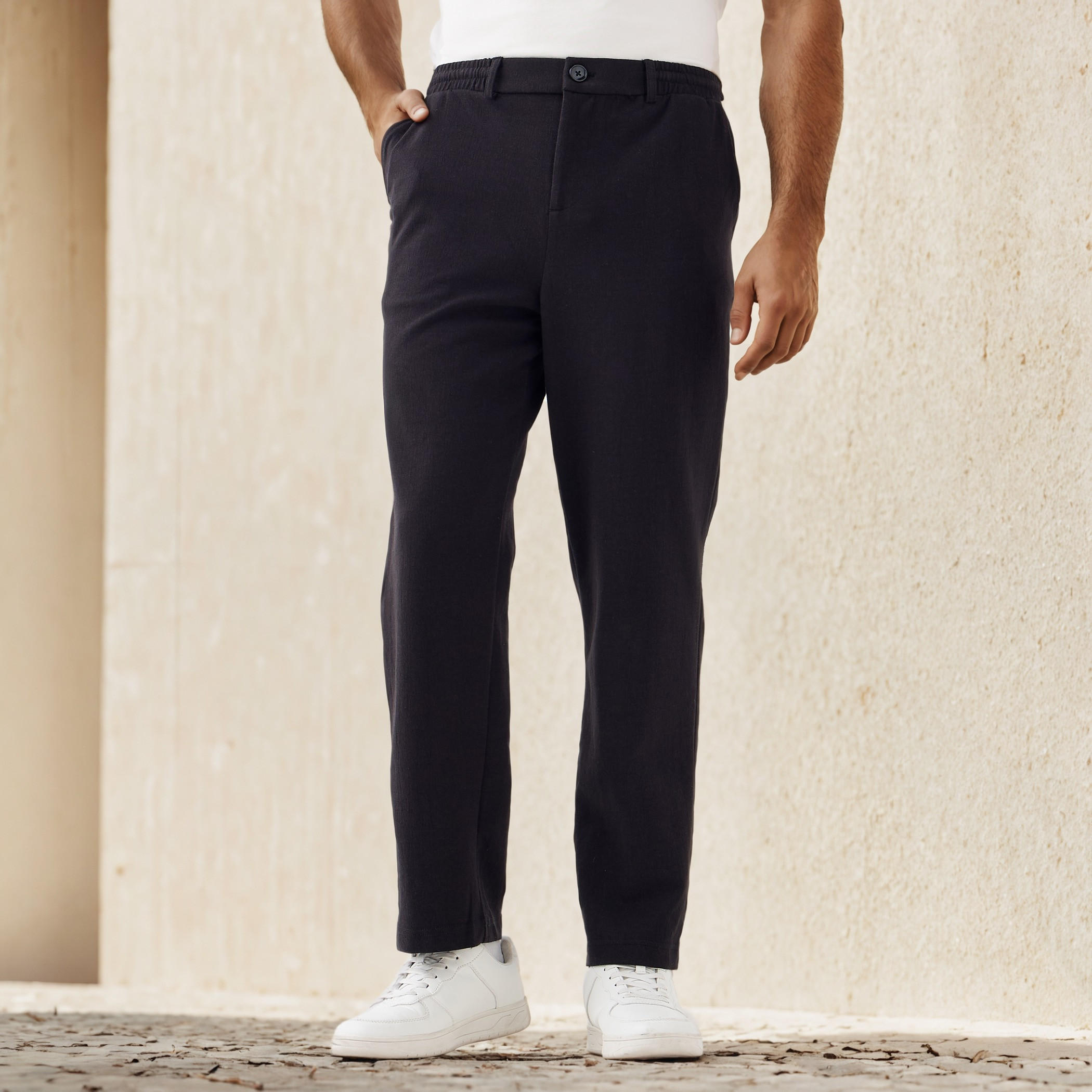 Louis Regular Fit Pants with Flexi Waist and Pockets-men-clothing-bottoms-joggers-image-1