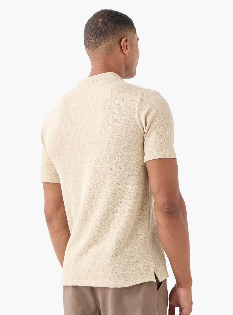 Textured Polo T-shirt-men-clothing-tshirtsandpolos-polos-image-3
