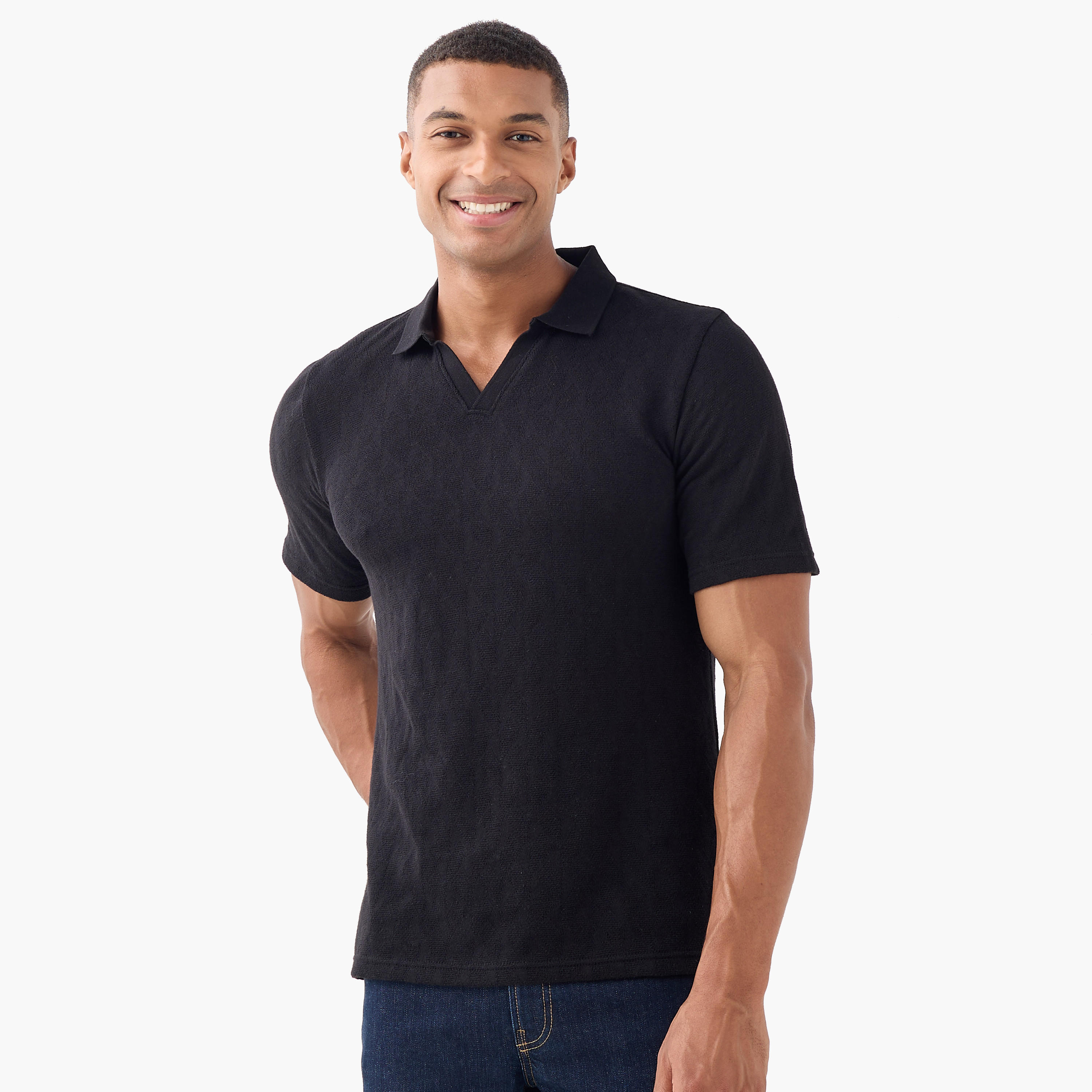 Textured Polo T-shirt-men-clothing-tshirtsandpolos-polos-image-1