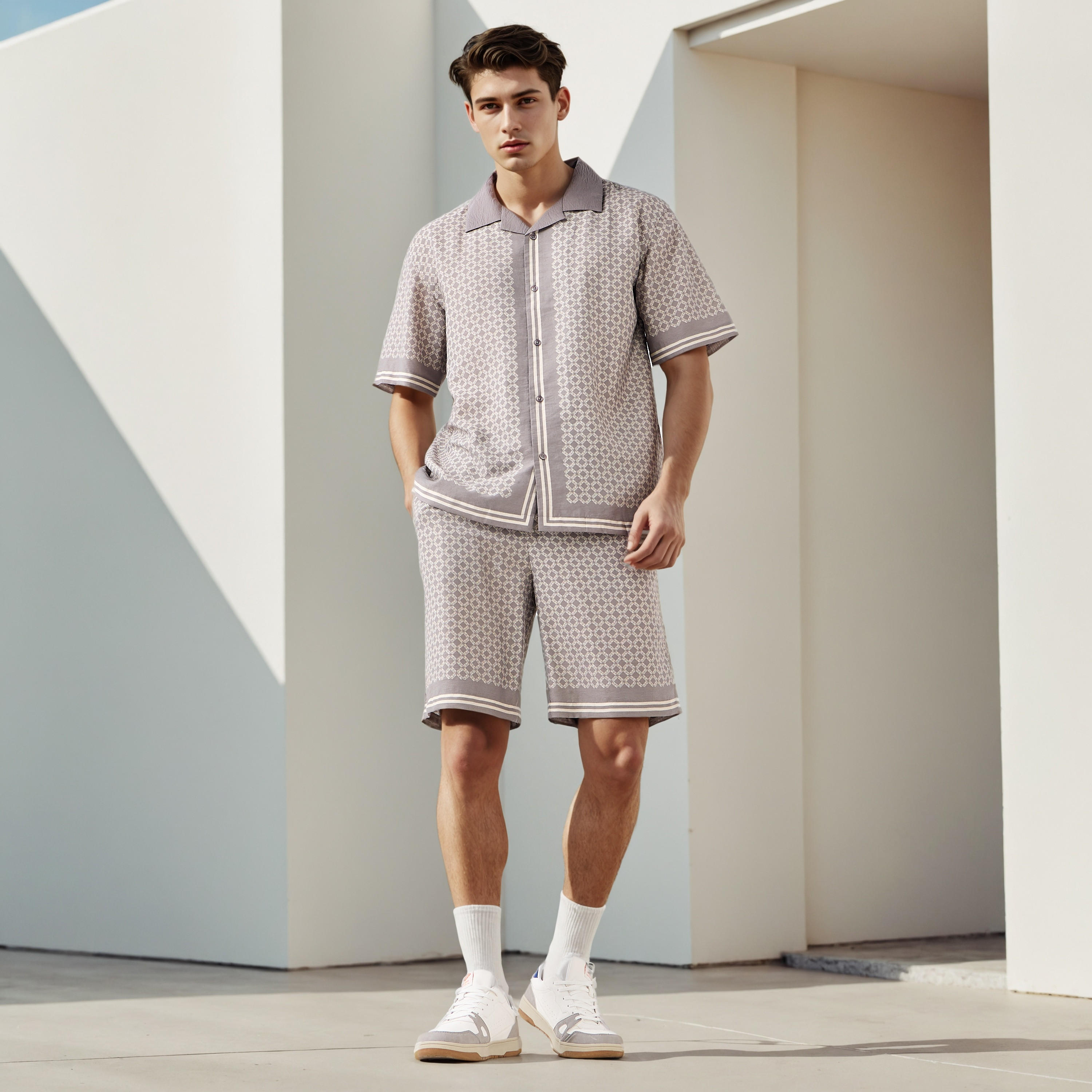 قميص بطبعات بقصة عادية وياقة كامب من إمبراطور-men-clothing-shirts-image-2