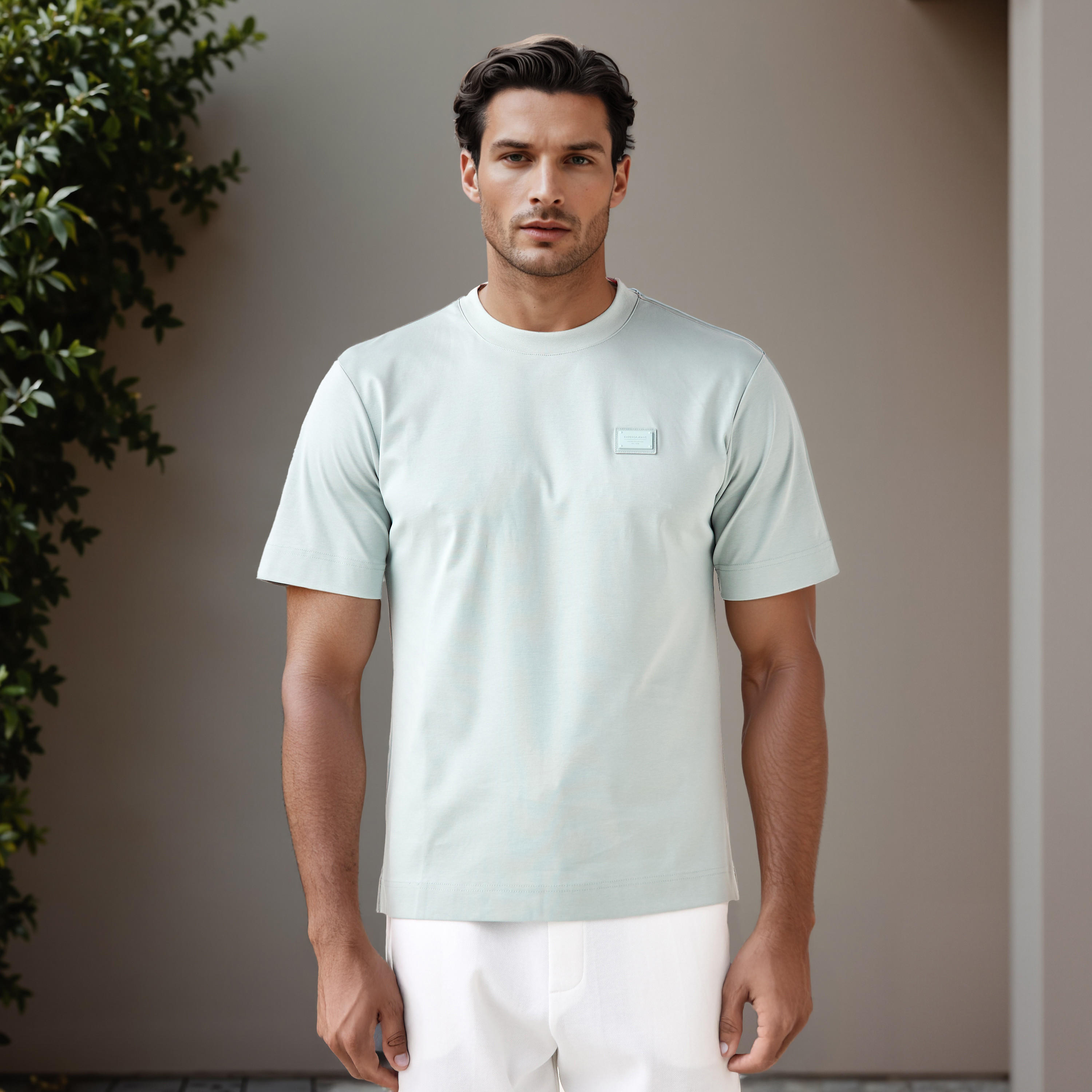 Emperor Applique Detail Crew Neck T-shirt-men-clothing-tshirtsandpolos-tshirts-image-1