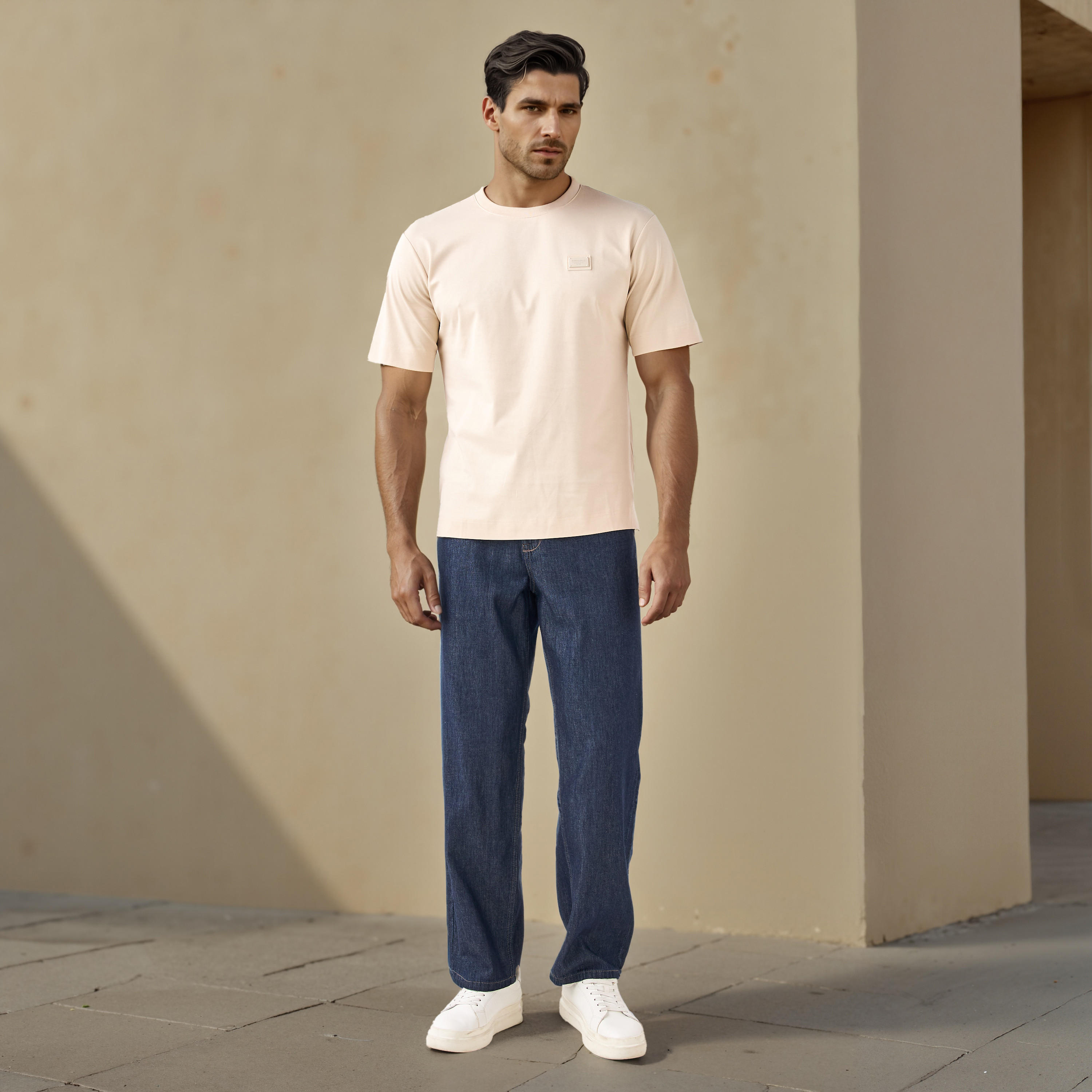 Emperor Applique Detail Crew Neck T-shirt-men-clothing-tshirtsandpolos-tshirts-image-2