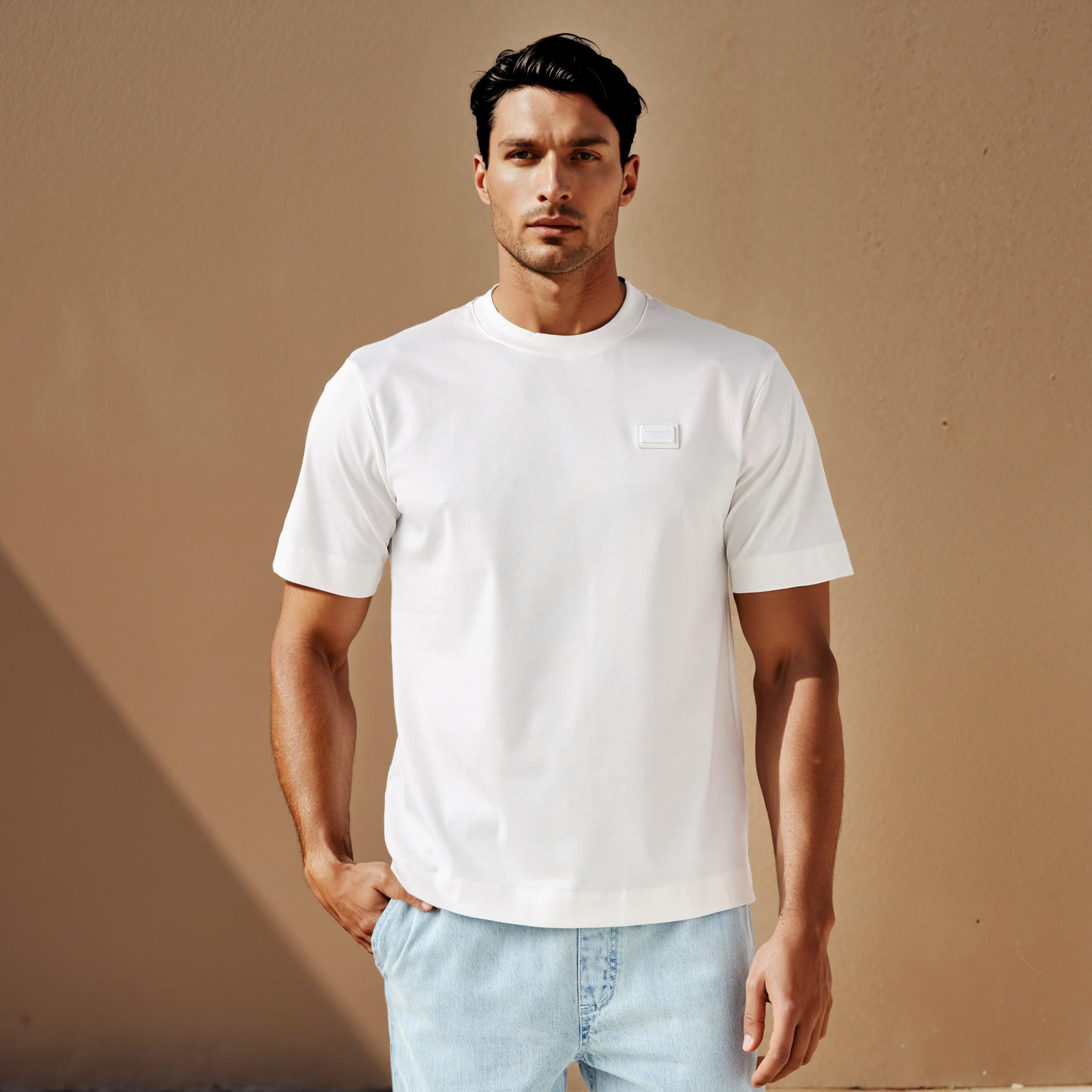 Emperor Applique Detail Crew Neck T-shirt-men-clothing-tshirtsandpolos-tshirts-image-1
