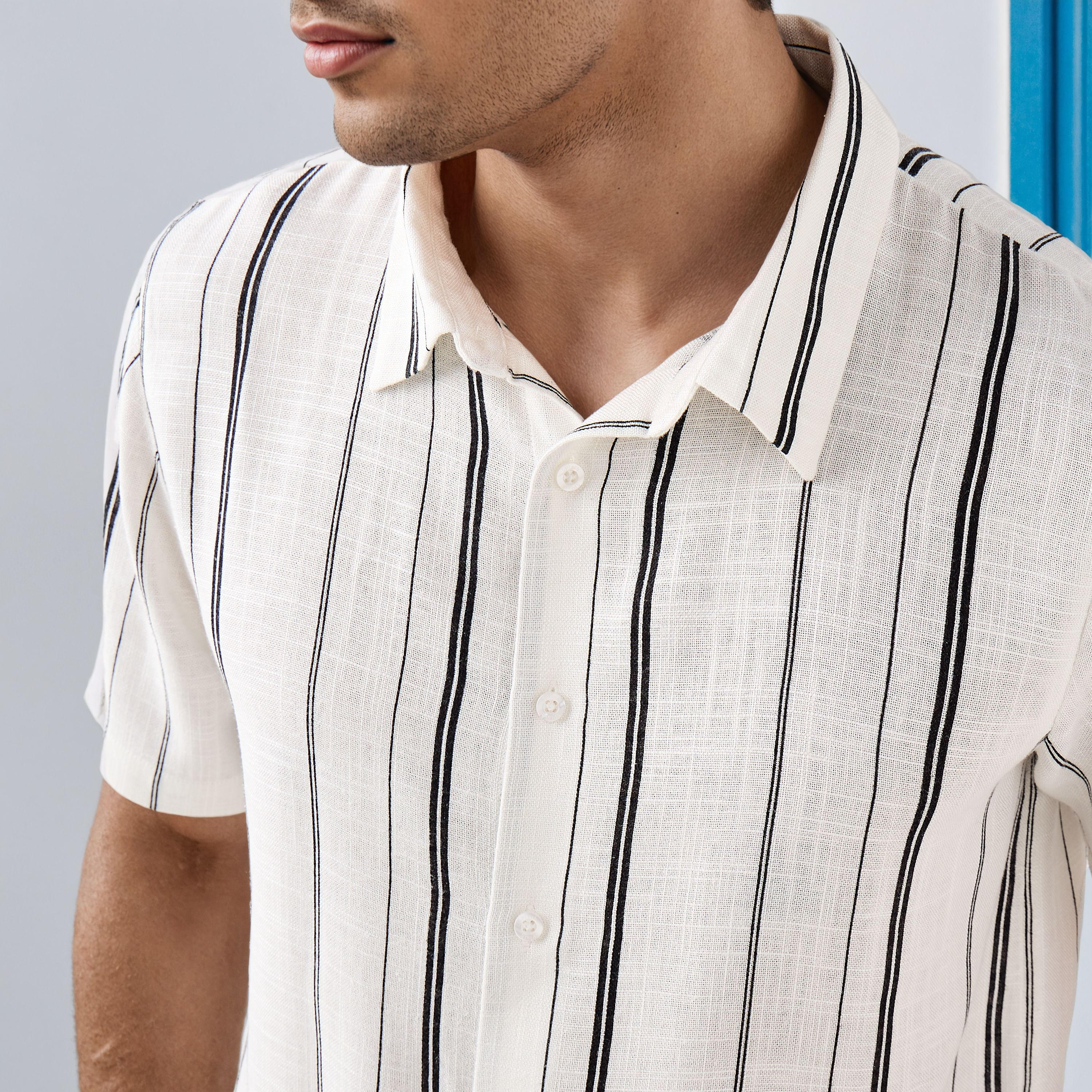 قميص مخطط بقصة عادية-men-clothing-shirts-image-2