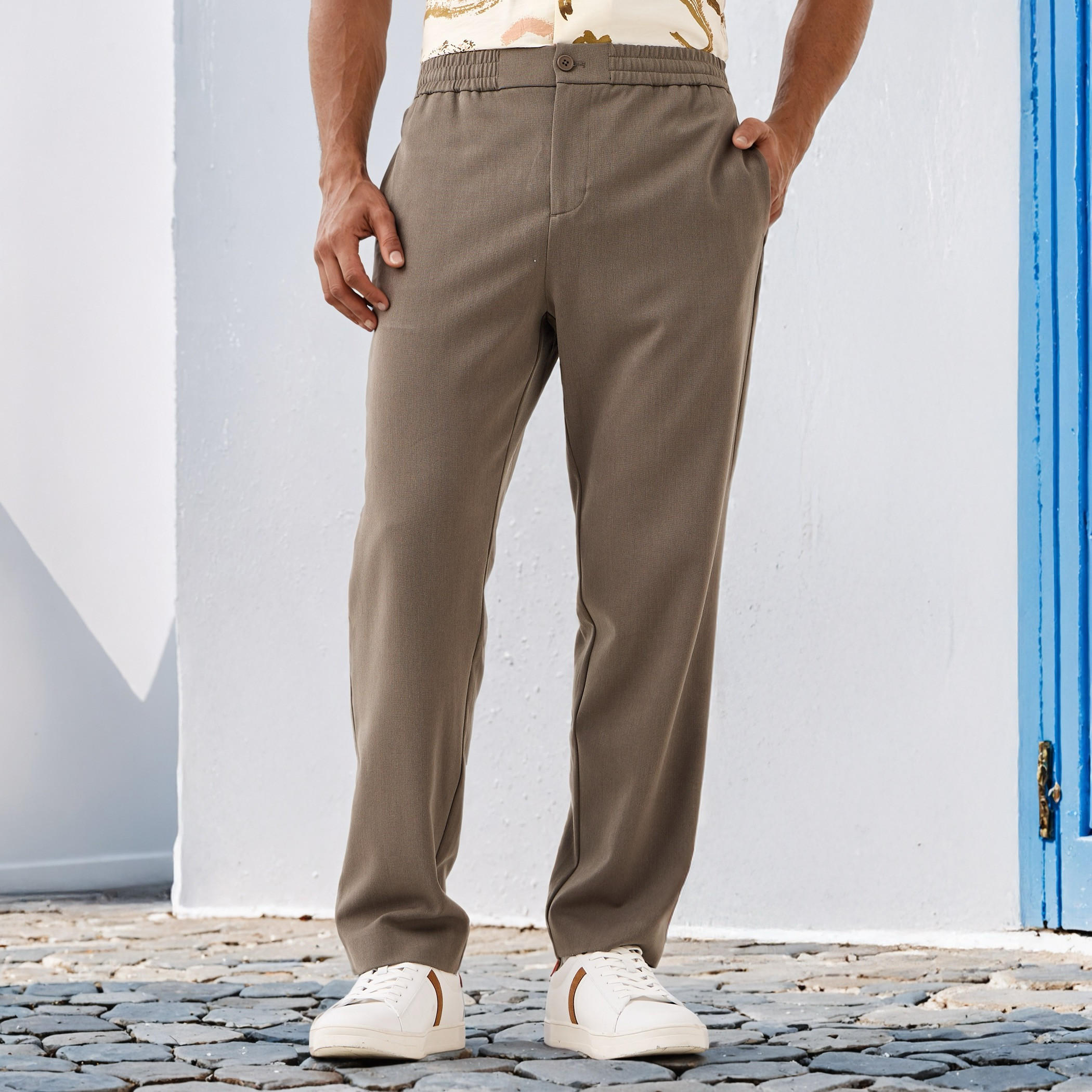 Regular Fit Trousers with Pockets-men-clothing-bottoms-trousersandchinos-trousers-image-1