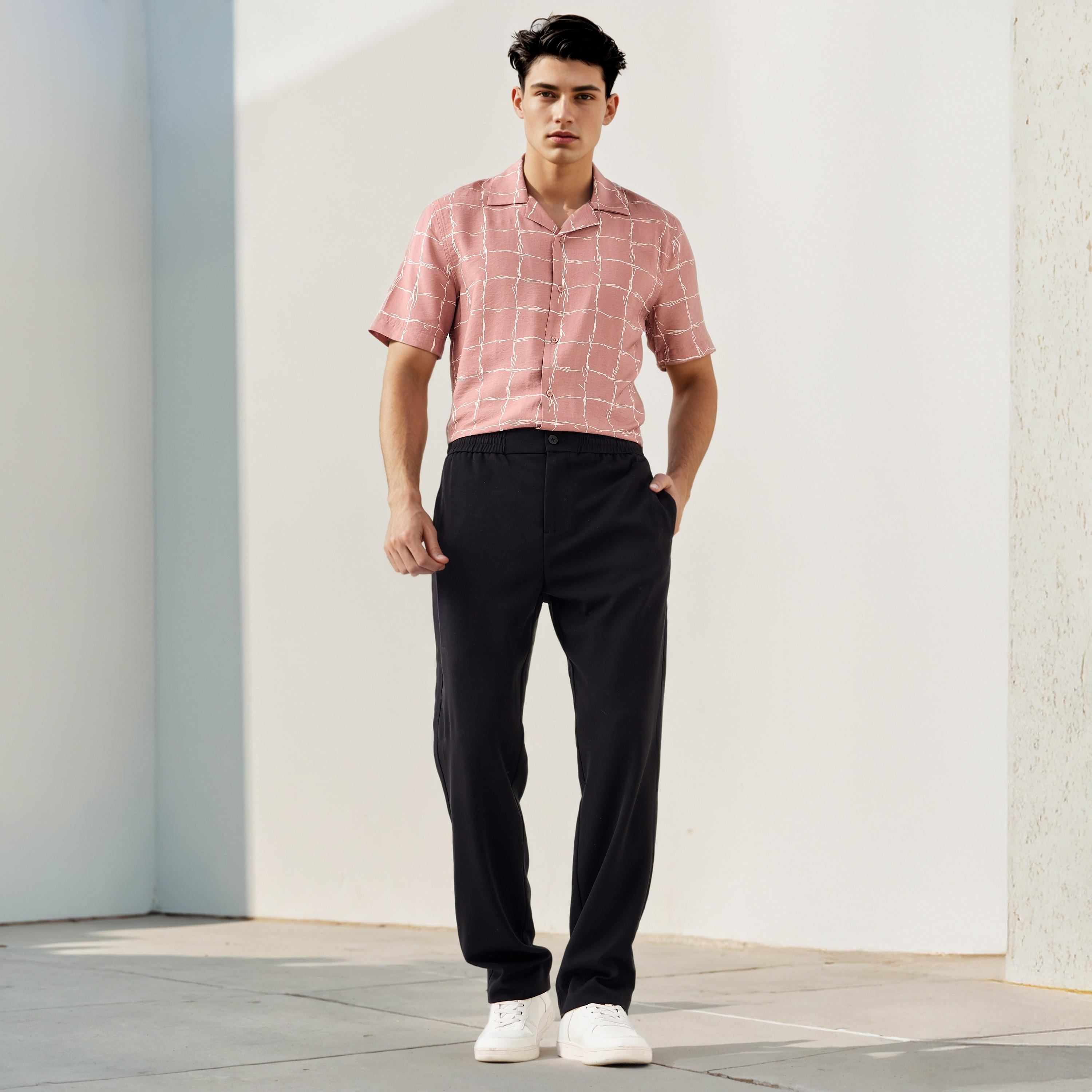 Regular Fit Trousers with Pockets-men-clothing-bottoms-trousersandchinos-trousers-image-2